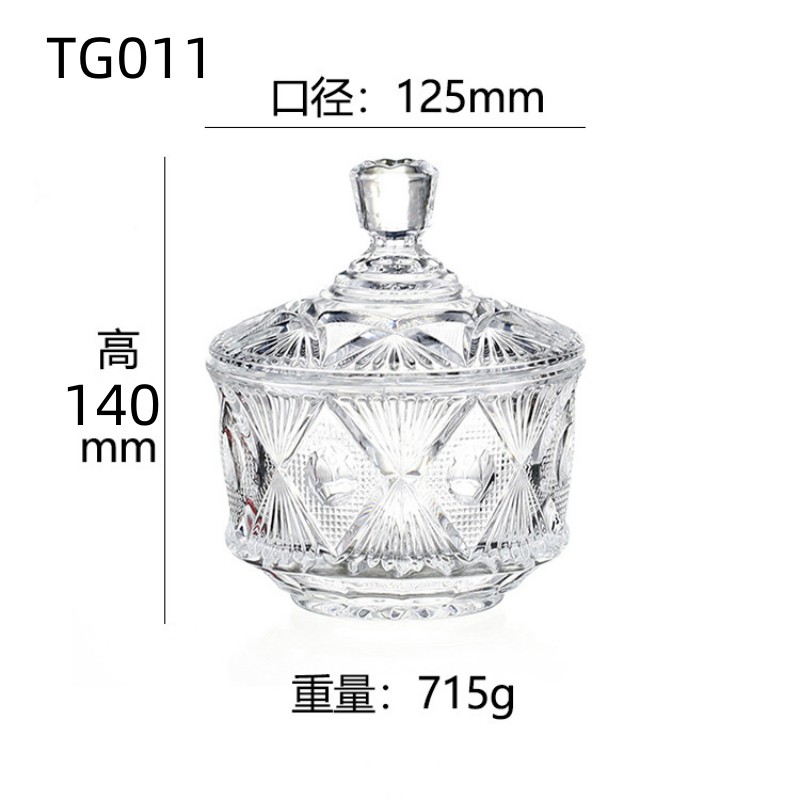 Factory direct sales of large European-style glass candy cups, candy jars and vats wholesale