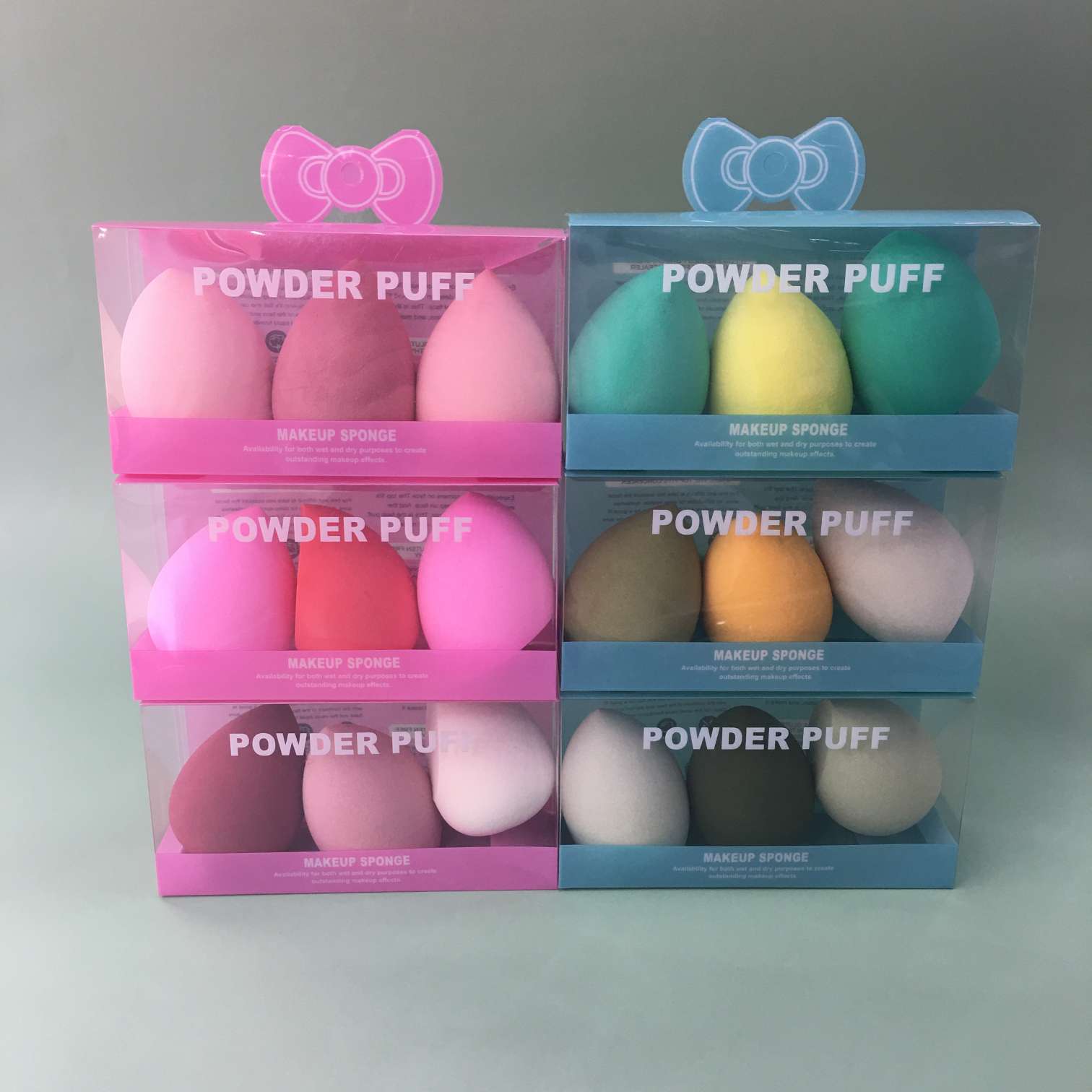 Three-compartment beauty egg powder puff Specification image