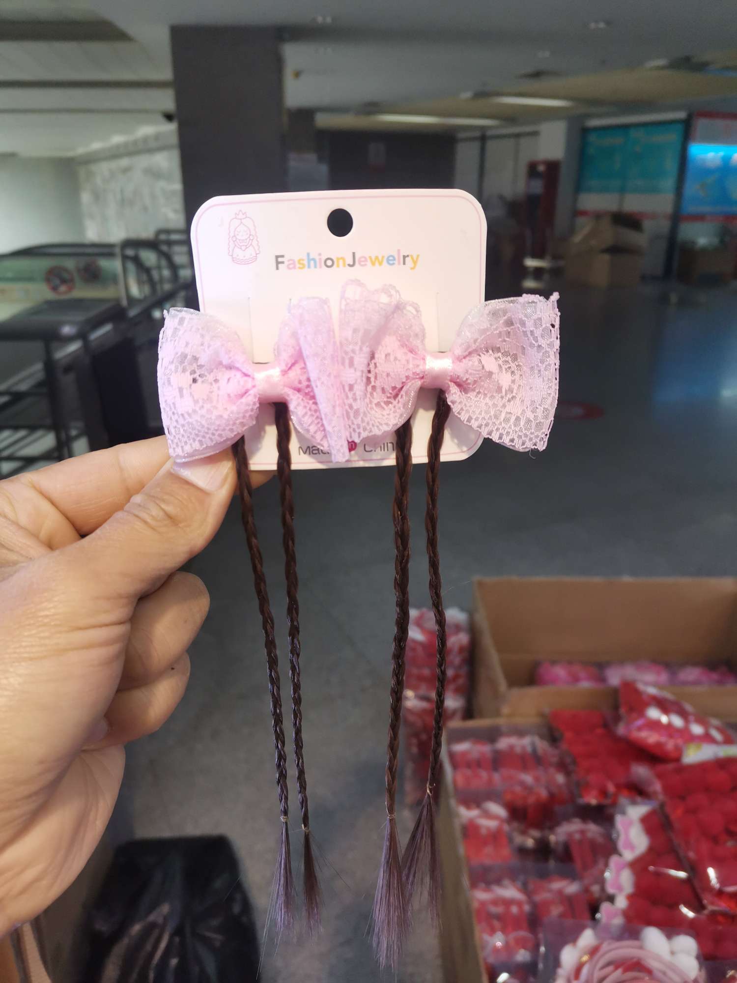 Jiarui Baby's 2022 new style lace braid with pearl lace bow tie