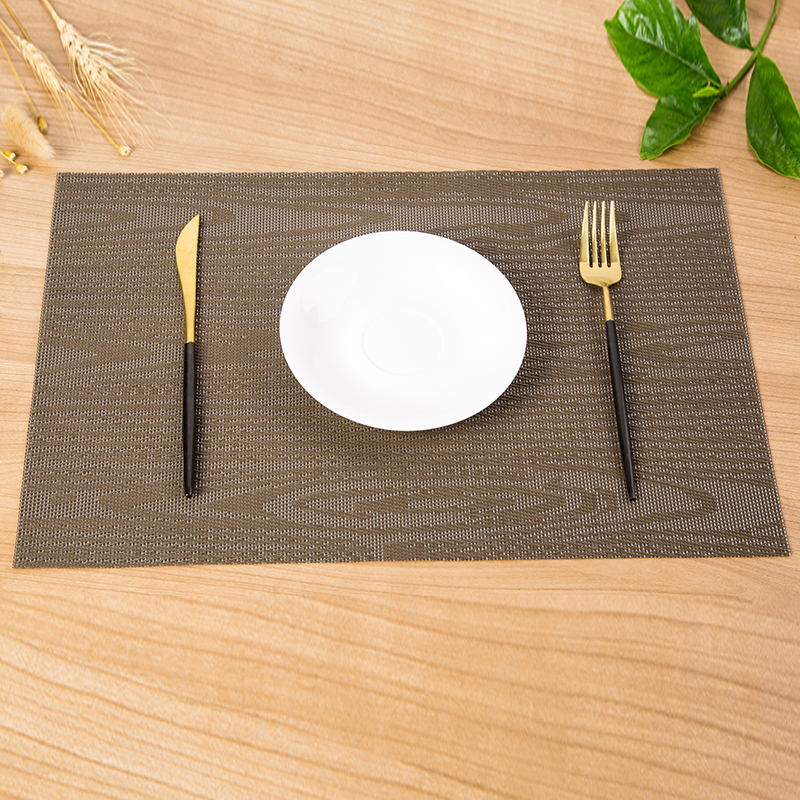 New PVC anti-slip and heat-insulating mat, European-style Western placemats, tree-textured placemats