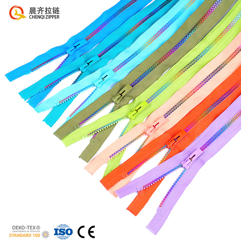 5#树脂坦克牙幻彩单开绚丽多色时尚服装配件任意颜色定制