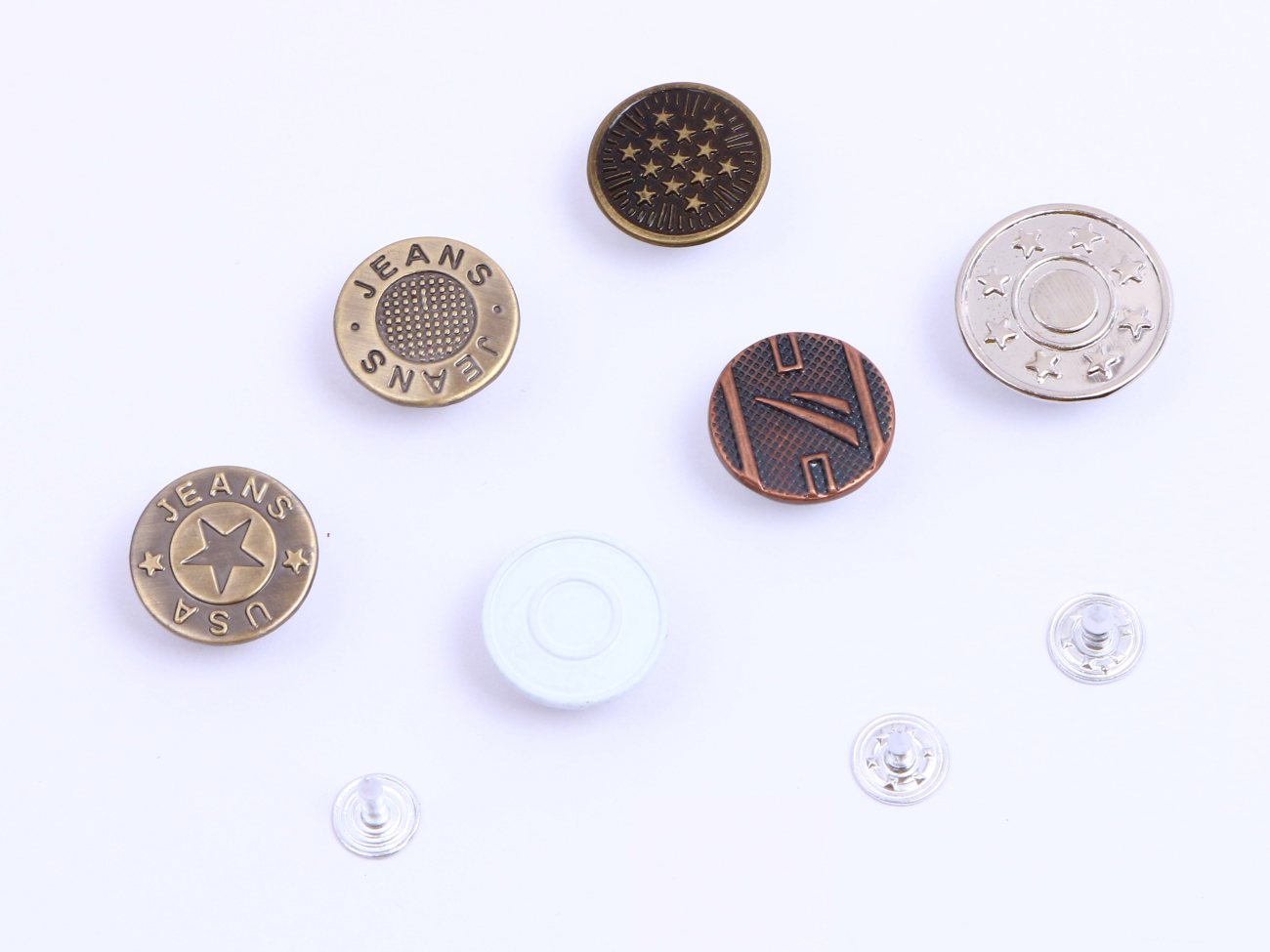 【 Chaoshicheng 】 Factory direct sale of metal jeans with I-shaped buttons details Picture