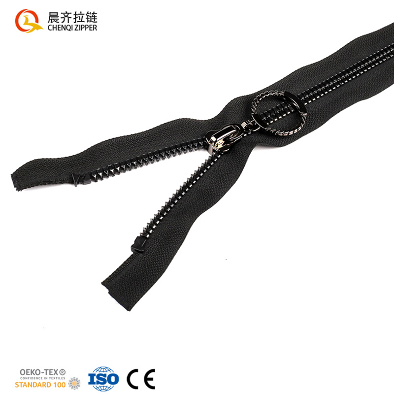 8#树脂玉米牙贴金抛光单开双开闭口羽绒服棉服运动服