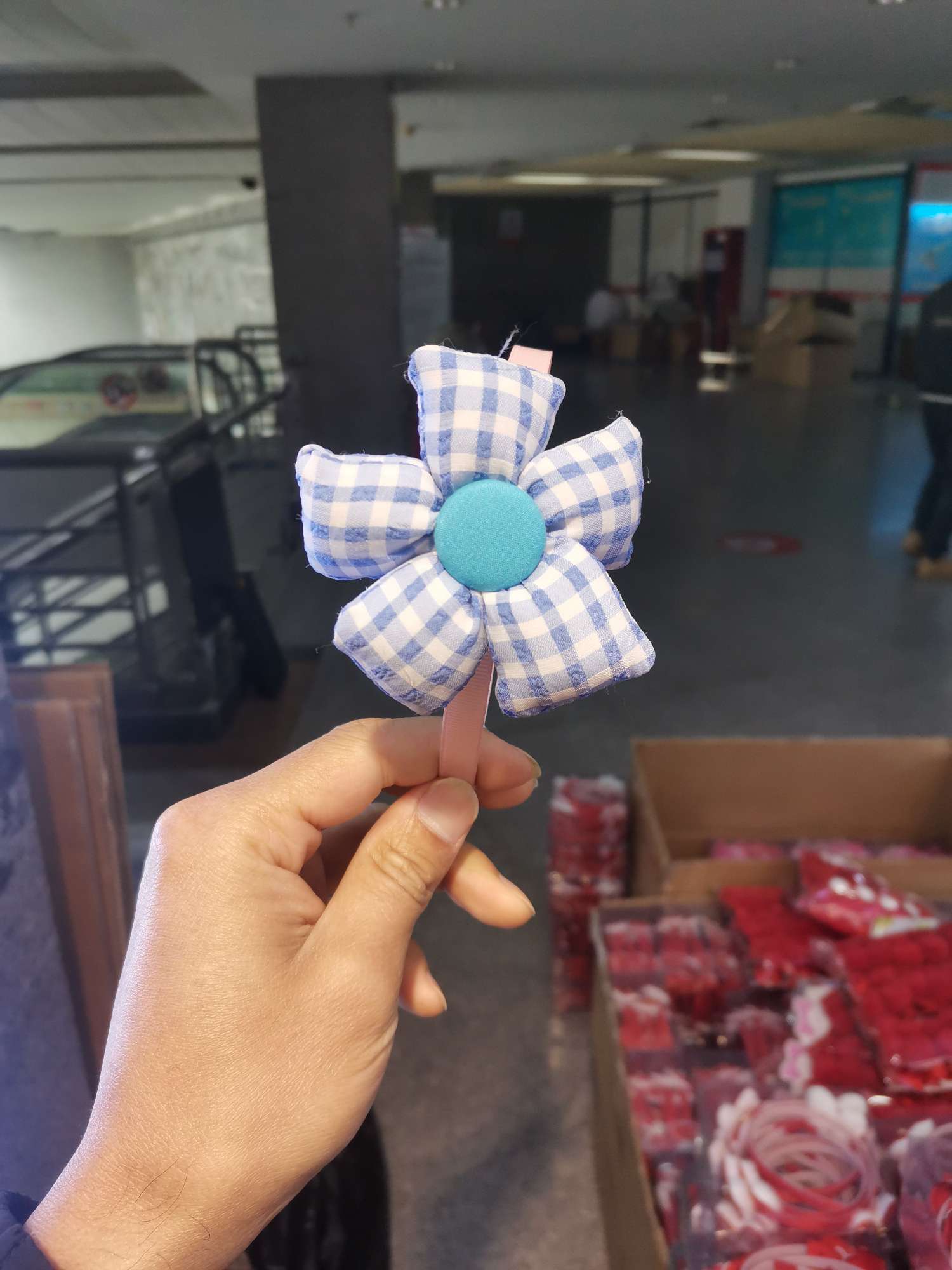 Jiarui Baby's 2022 new online bestseller checkered five-petal flower head buckle