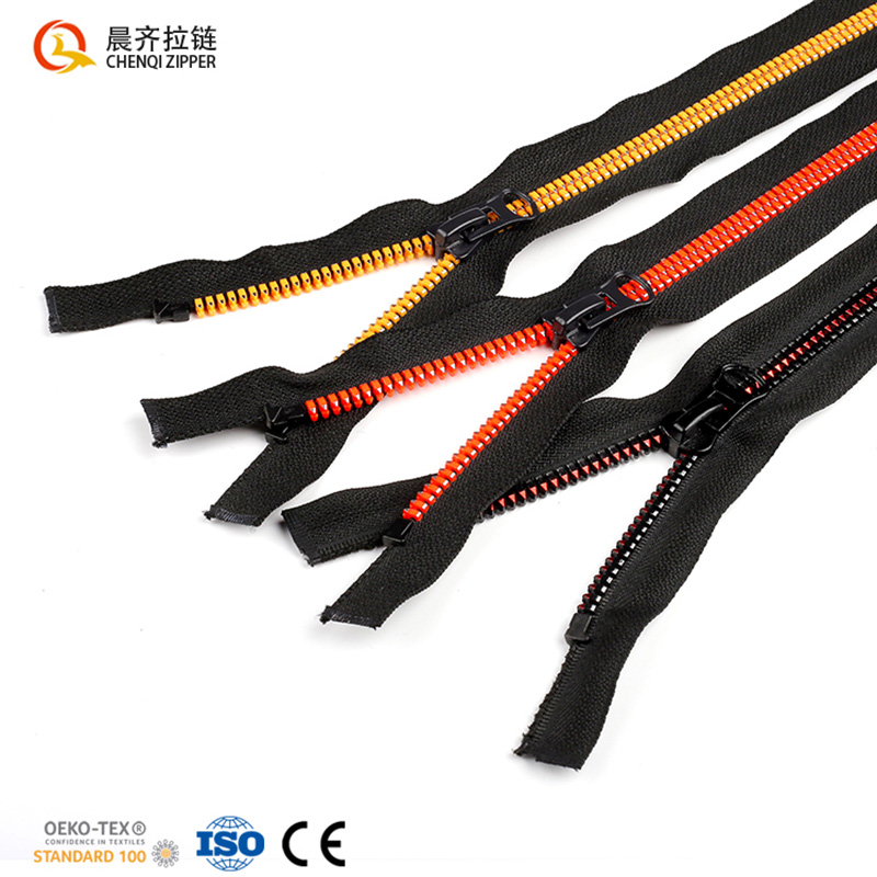 8# resin corn teeth, gold veneer, polished single-cut, double-cut, closed-cut down jacket, cotton-padded jacket, sportswear Specification image
