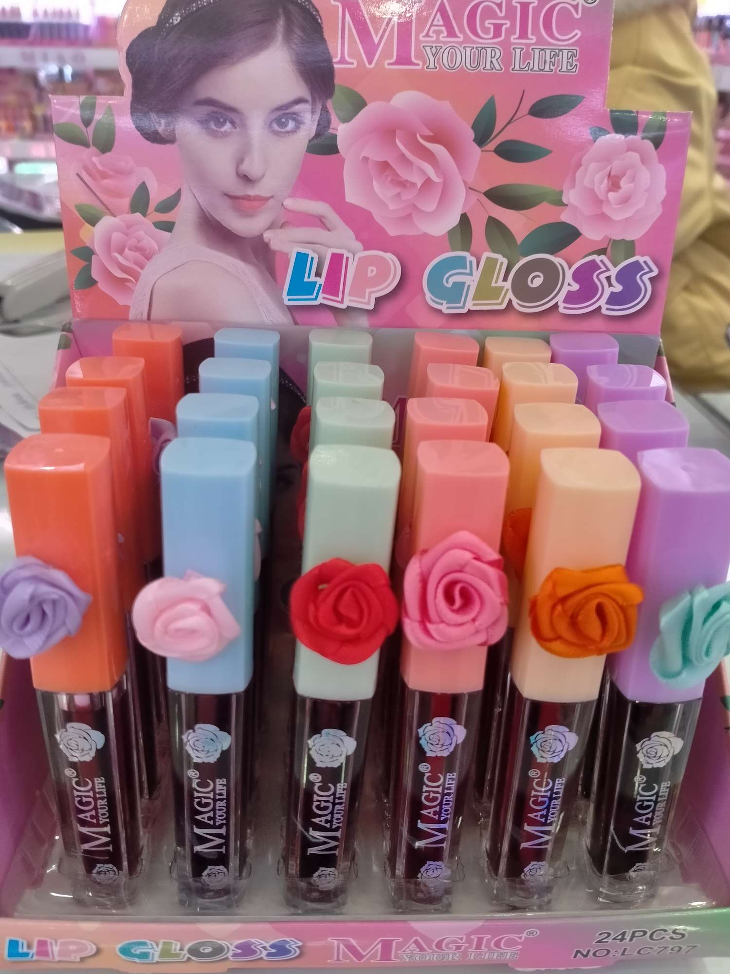 Square tube rose lipstick water