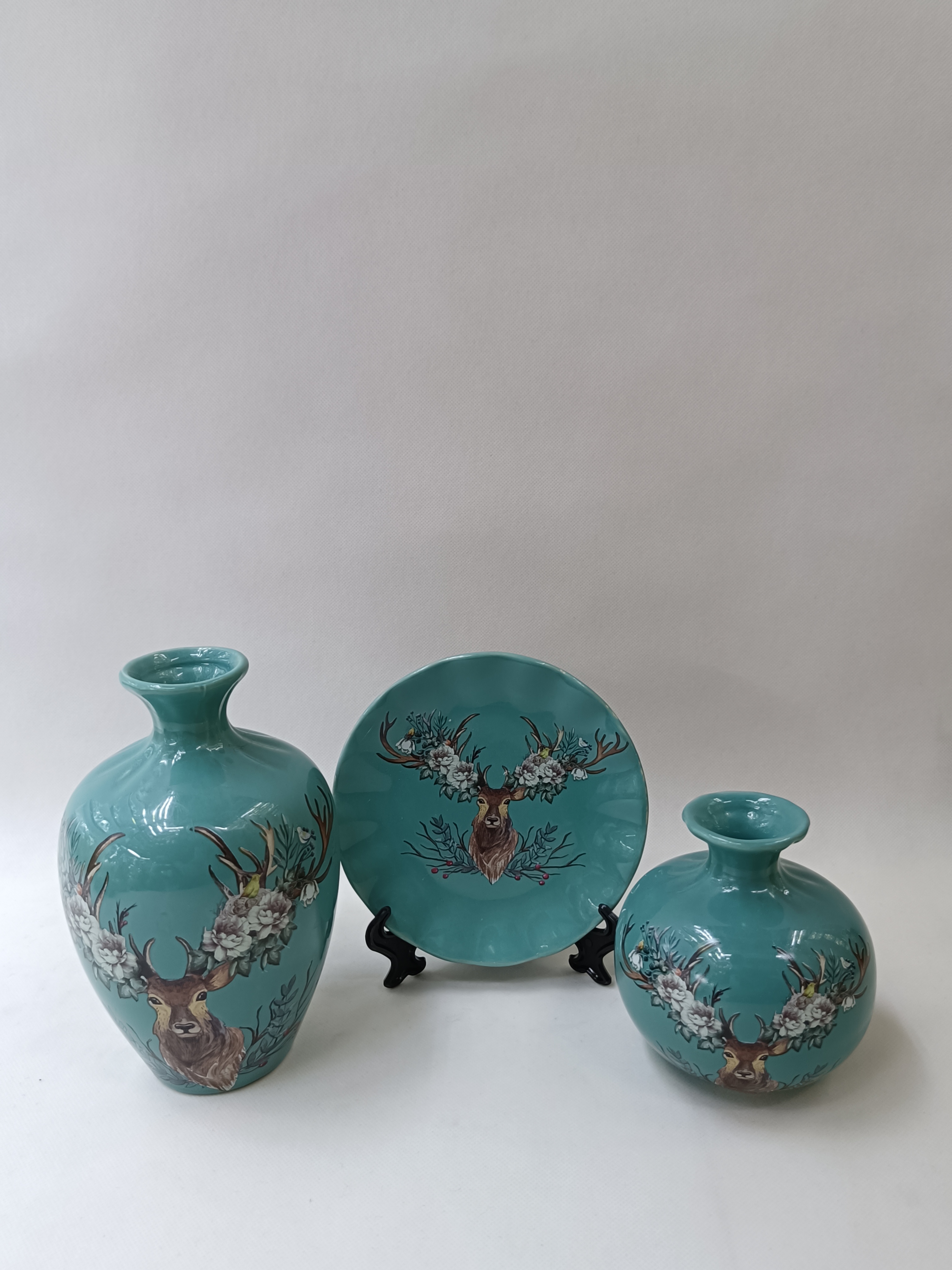 Ceramic ornaments, three-piece set of ceramic ornaments, ornaments 1 details Picture
