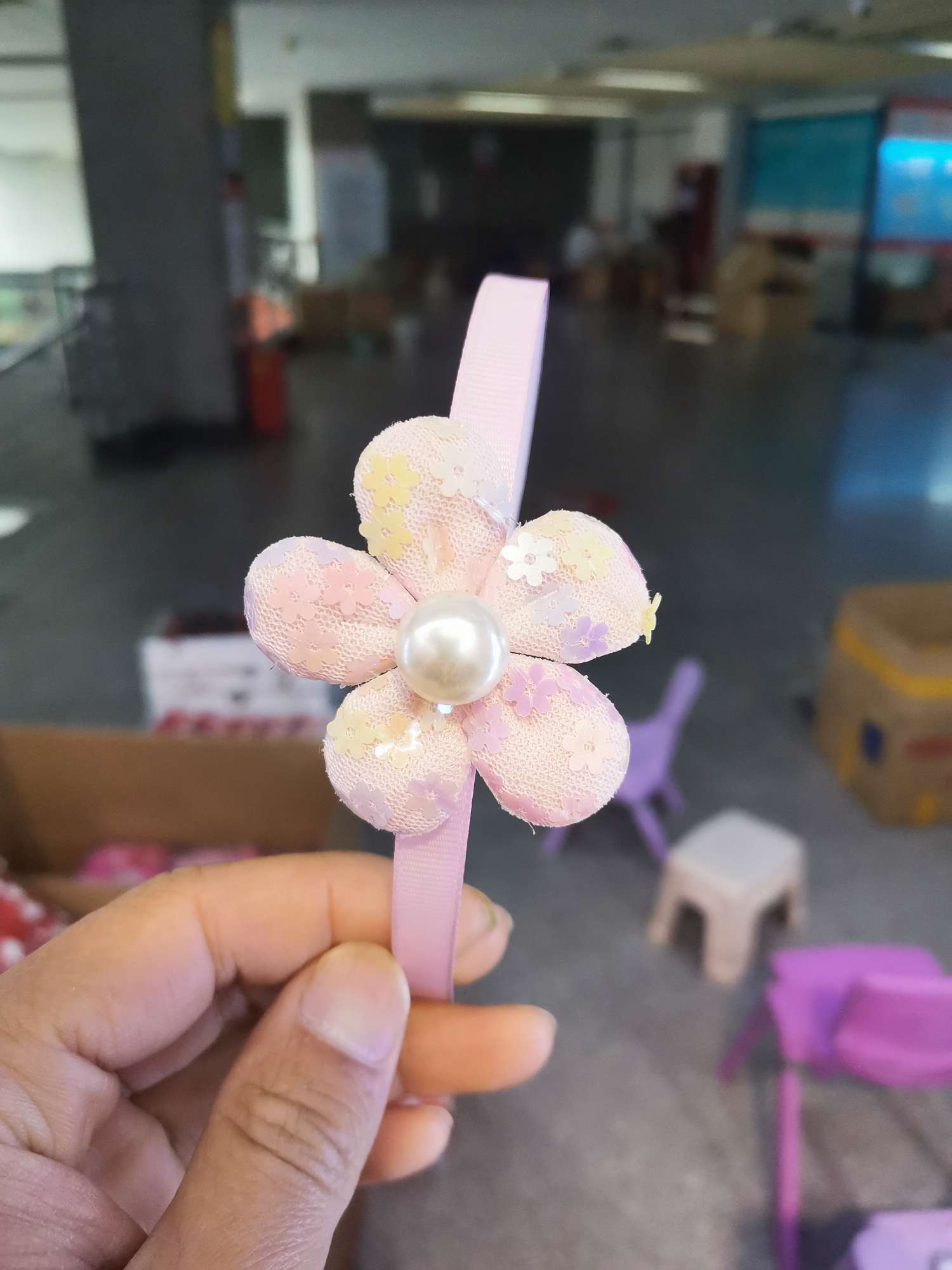 Jiarui Baby's 2022 new online bestseller Pearl Five-petal Flower Head Buckle