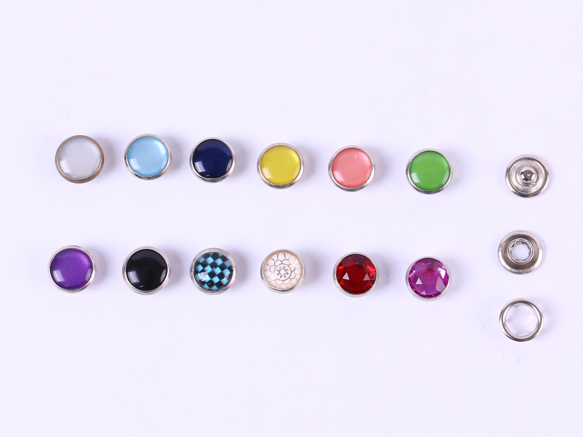 【超事成】厂家直销 金属按扣 五爪扣 四合扣 颜色珠光五爪扣