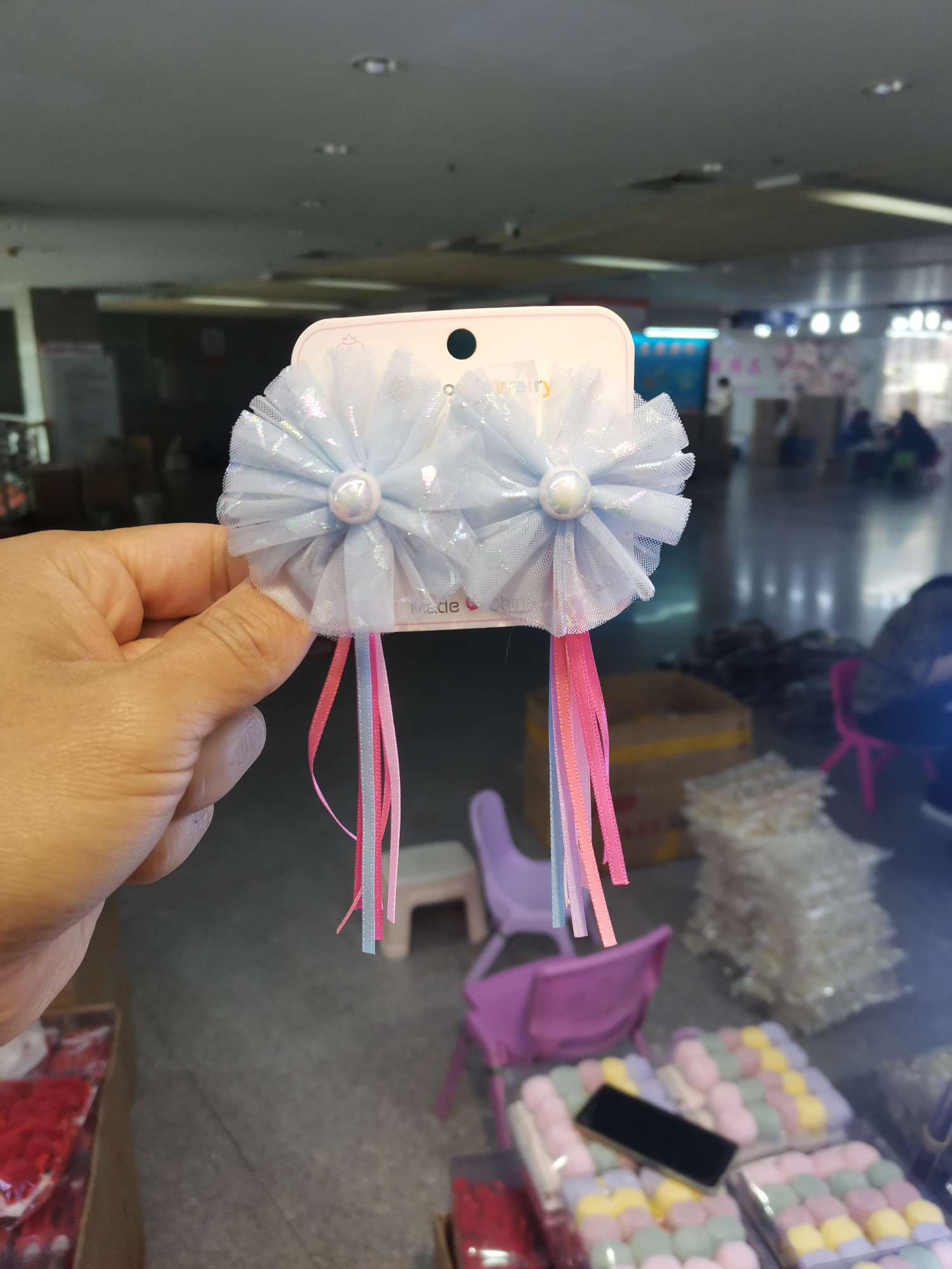 In 2022, the new round flower color stripe clamp and pearl clamp from Jiarui Baby became a bestseller online