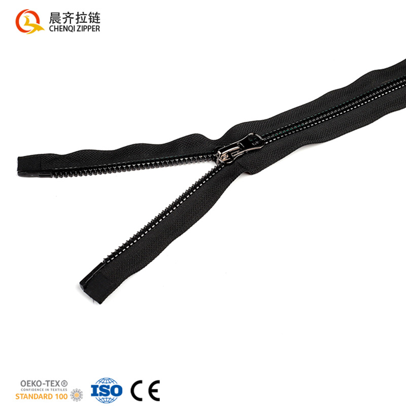 5#塑料拉链/8号塑钢拉链/双开树脂拉链细节图