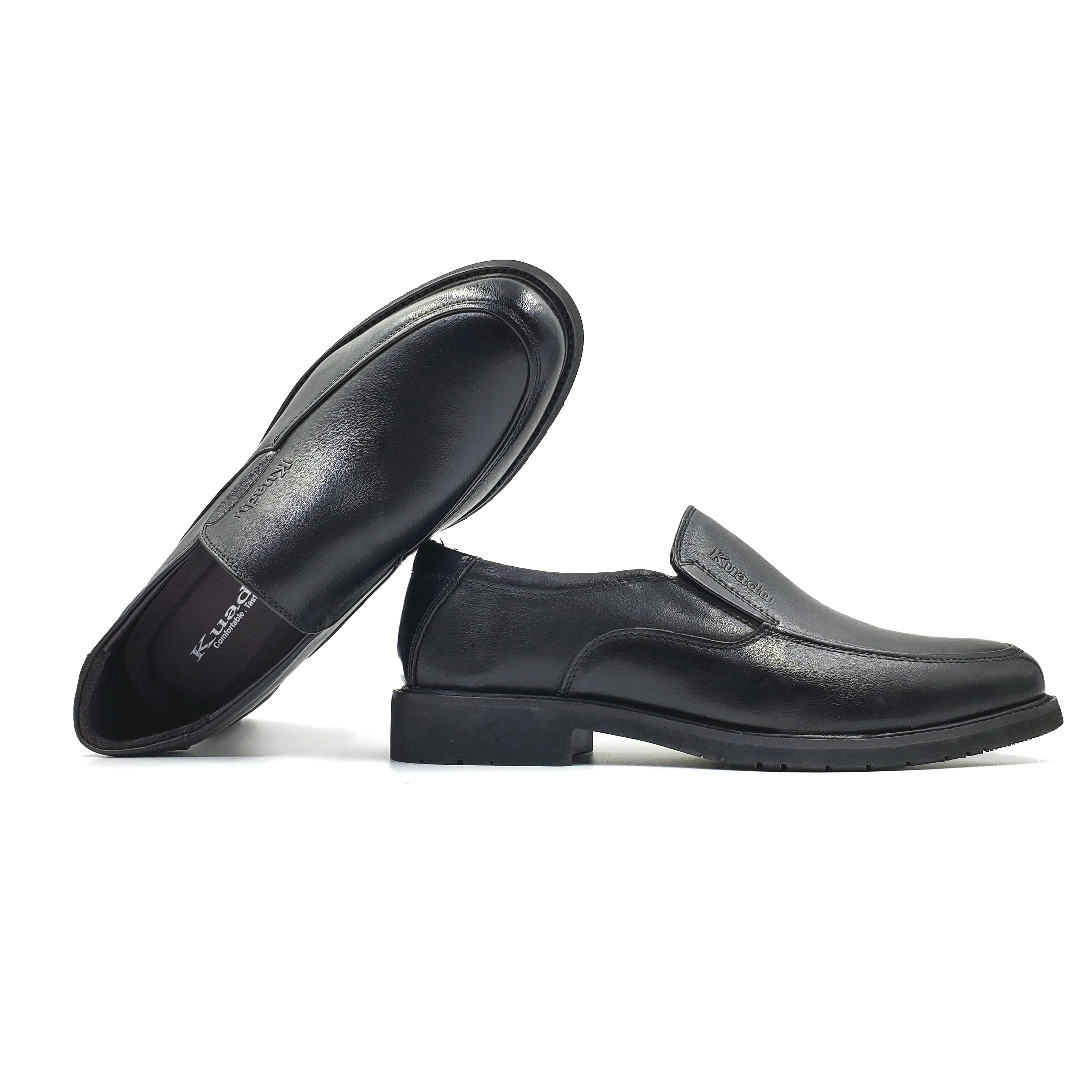 New casual lazy shoes, business fashion men's shoes, versatile thick-soled British style, wear durable leather shoes on one foot for men Item Picture