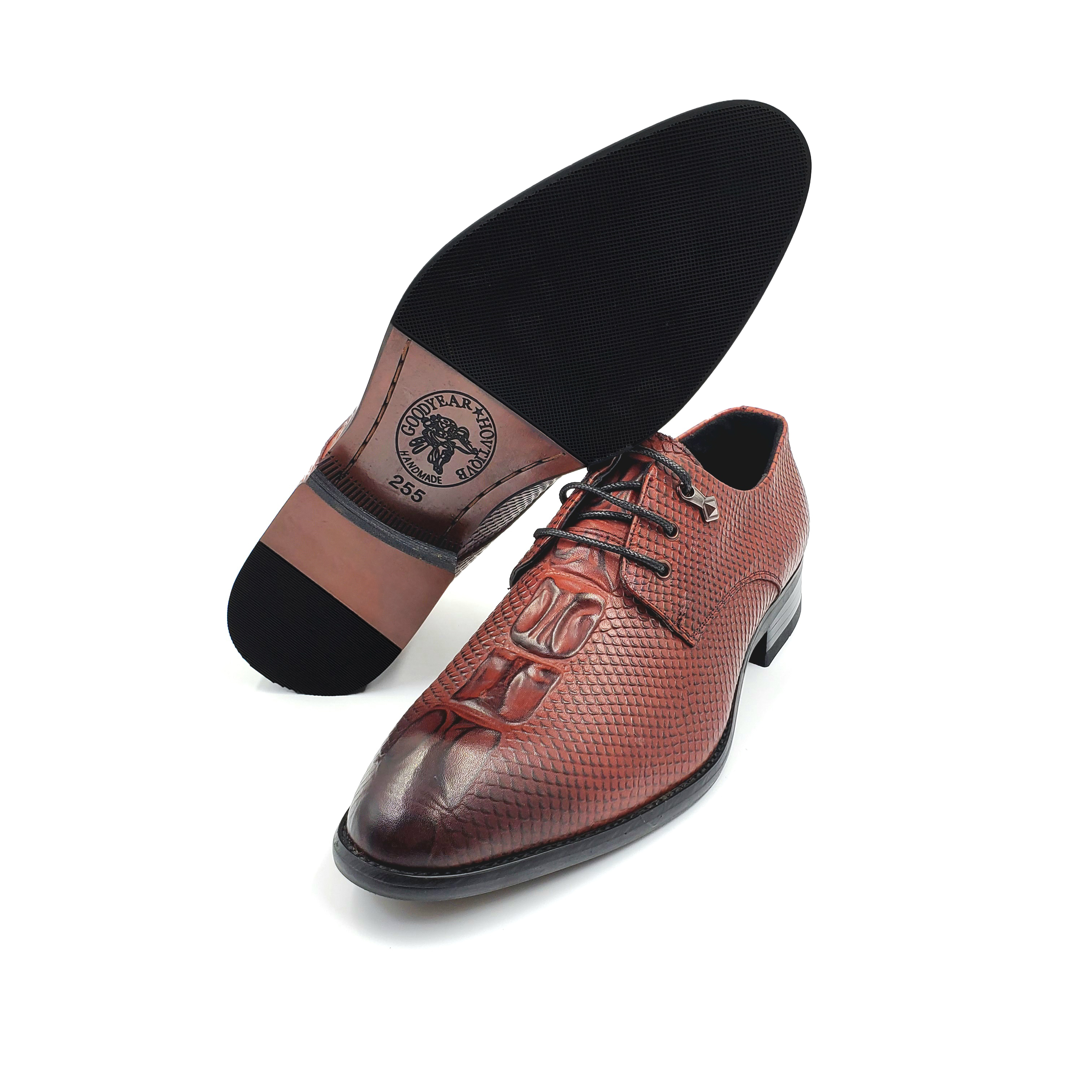 KUADU business formal retro men's wedding shoes, crocodile-patterned pointed-toe leather shoes for men, Amazon European and American plus-size men's leather shoes, fashionable Application Scenario