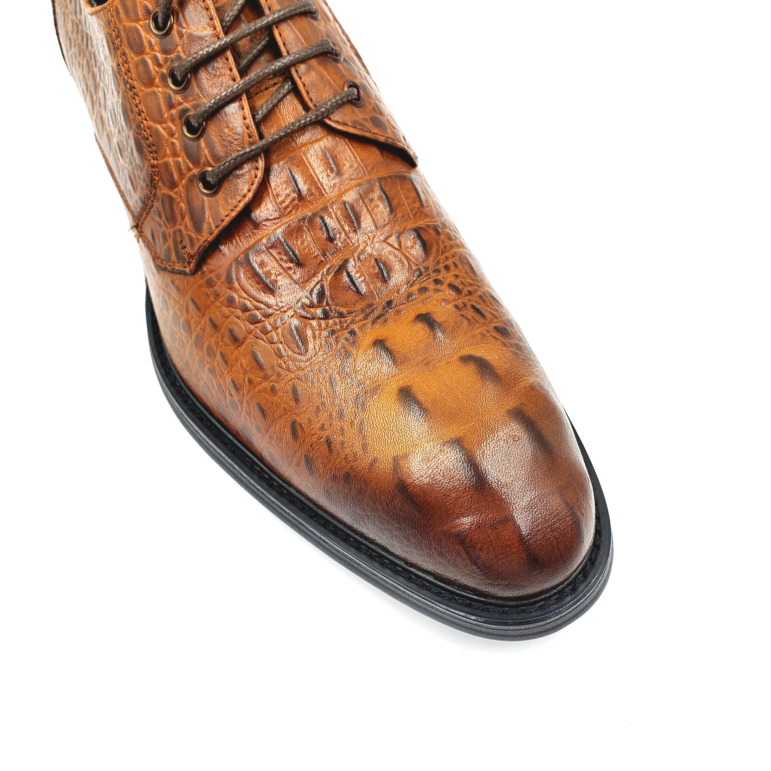 Men's formal leather shoes with crocodile pattern, British KUADU cowhide single shoes, business Oxford trend fashion Application Scenario