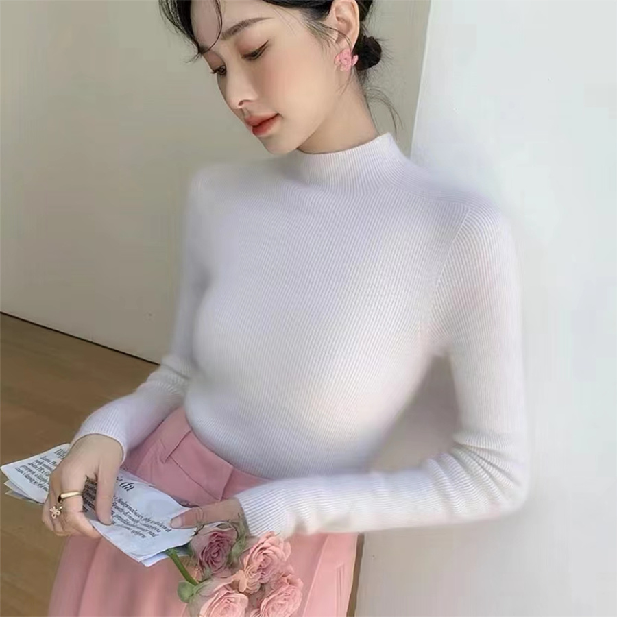 春季新款韩版御寒保暖修身气质毛衣纯色百搭薄款长款开衫修身长袖针织衫女4