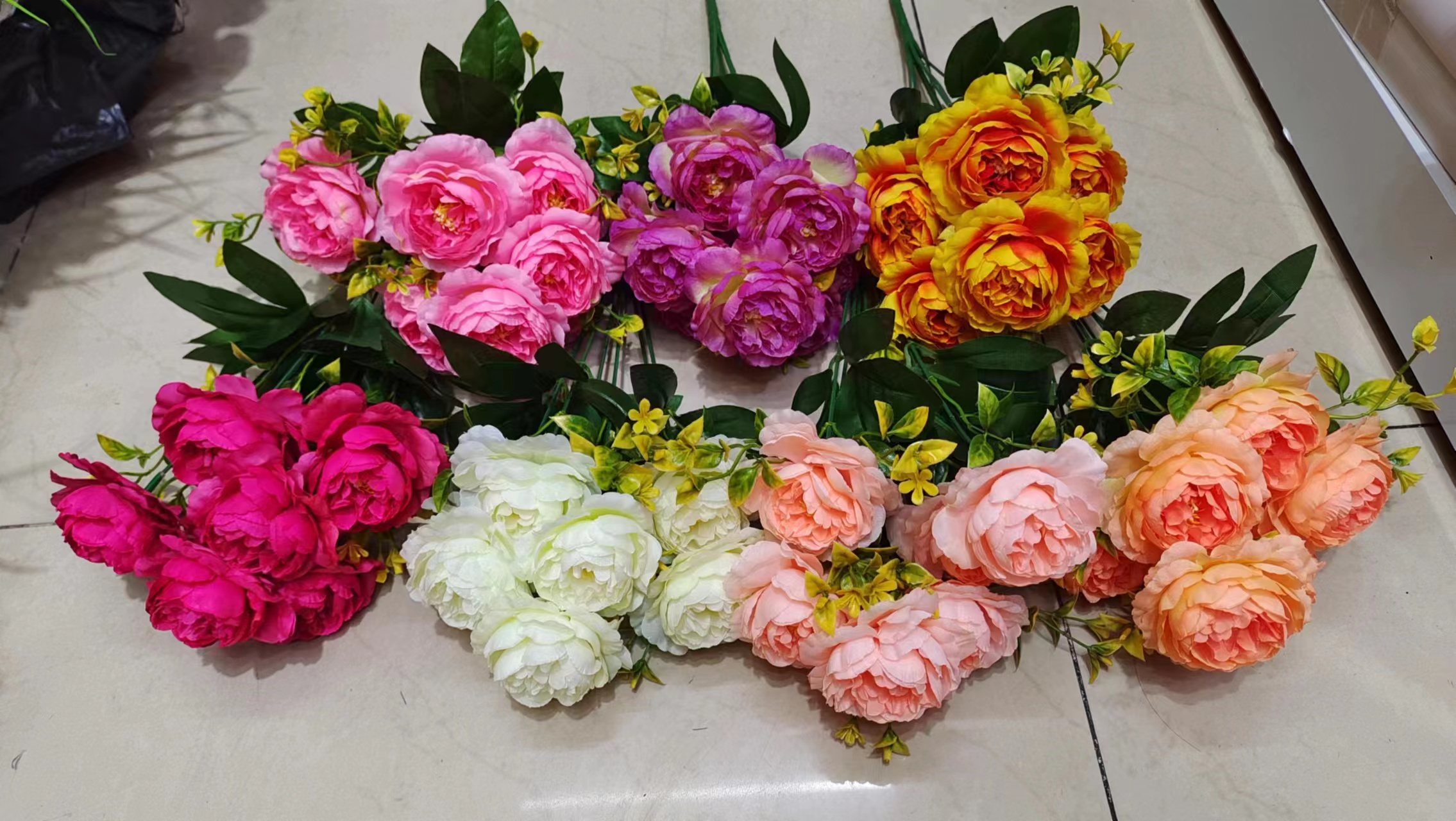 厂家直销7头牡丹DIY花资花材家居装饰婚庆摆设