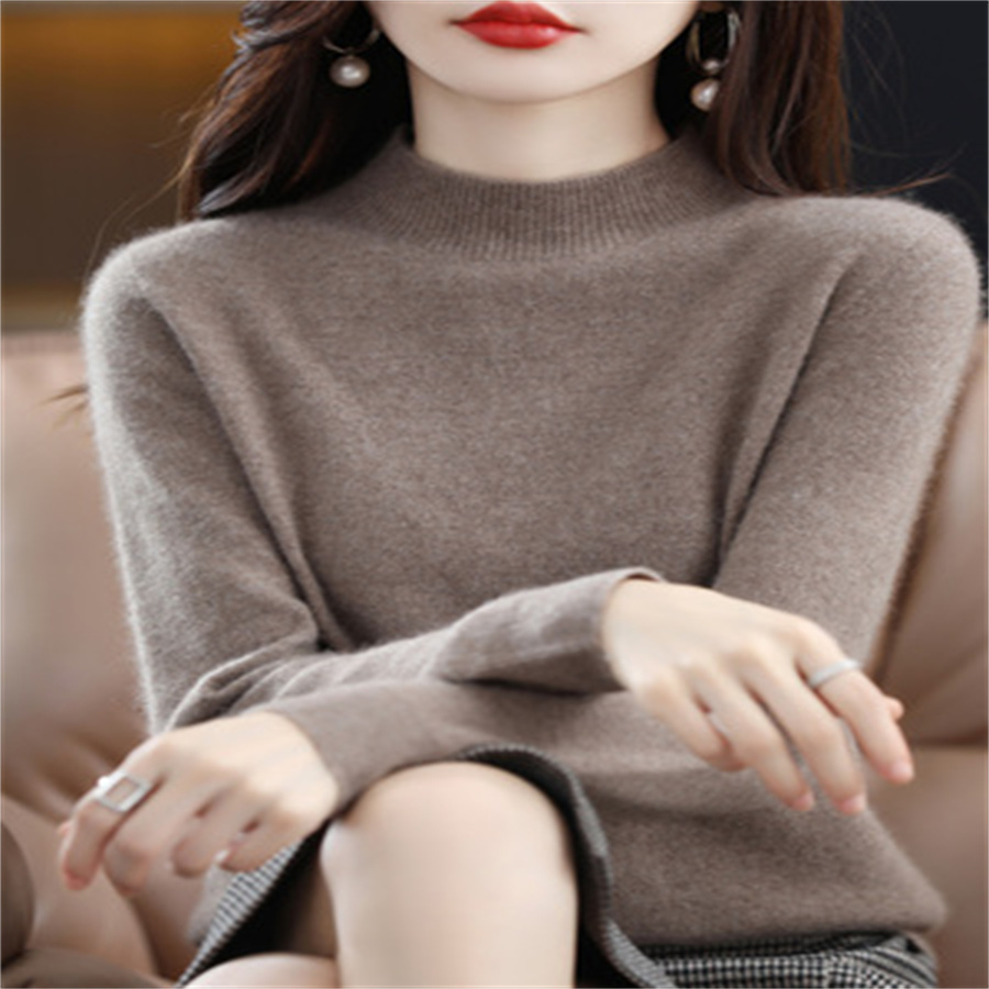 春季新款韩版御寒保暖修身气质毛衣纯色百搭薄款长款开衫修身长袖针织衫女45