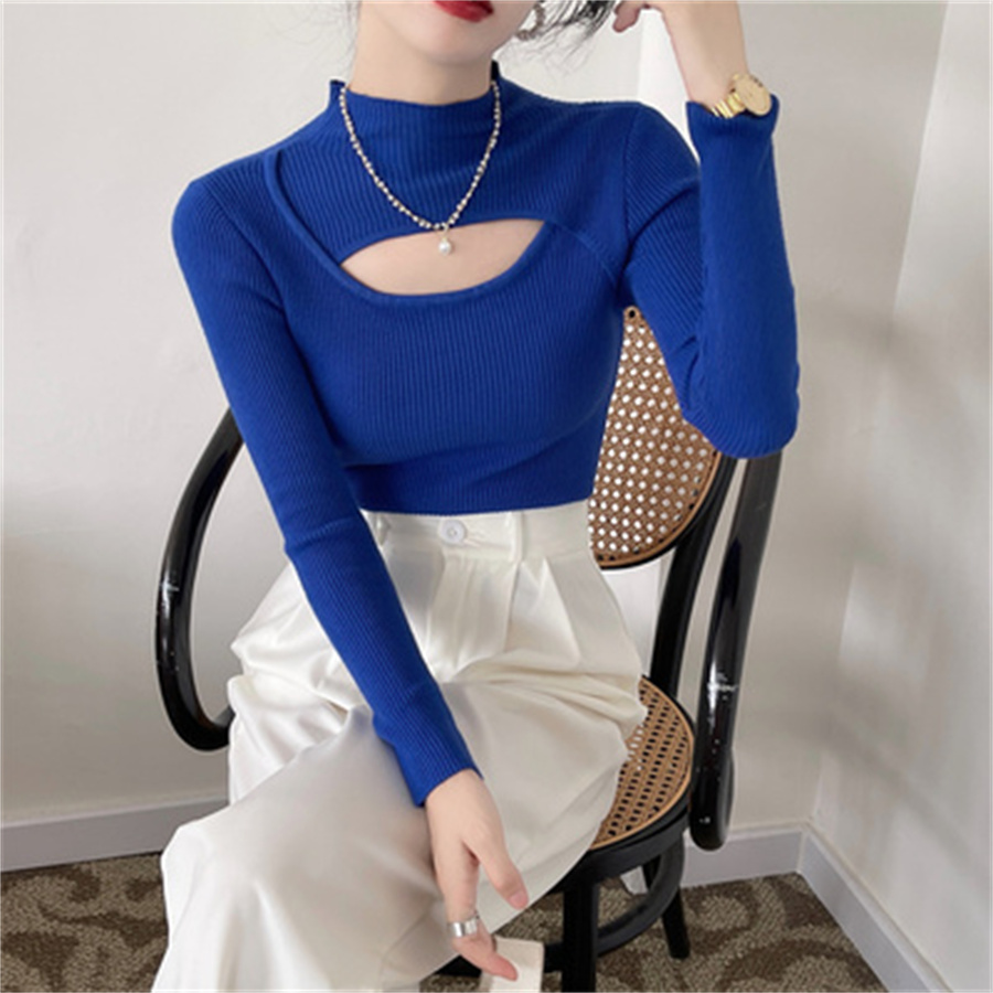 春季新款韩版御寒保暖修身气质毛衣纯色百搭薄款长款开衫修身长袖针织衫女26