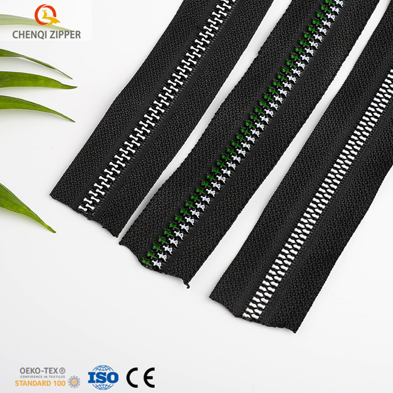 5#8#塑钢四款过油可乐牙四方牙金钱牙夹克棉服羽绒服时尚外套