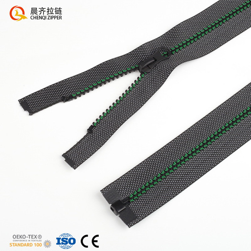 5#树脂飞机牙齿特殊布带牙齿过油可定做拉链