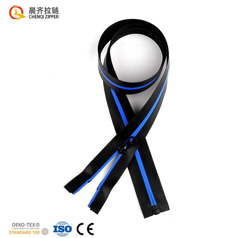 PU防水拉链/单开尼龙防水/白色防水拉链产品图