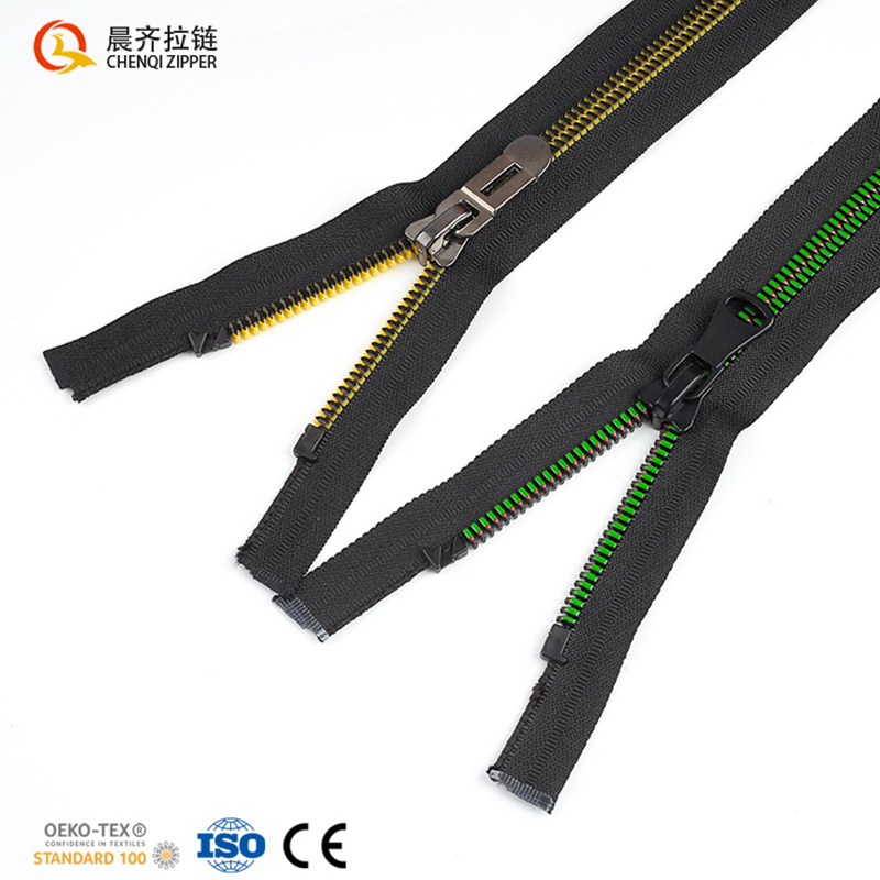 3 types of down jackets, cotton-padded jackets and bags made of plastic steel with single zippers, made of 8# resin corn kernels and oil details Picture