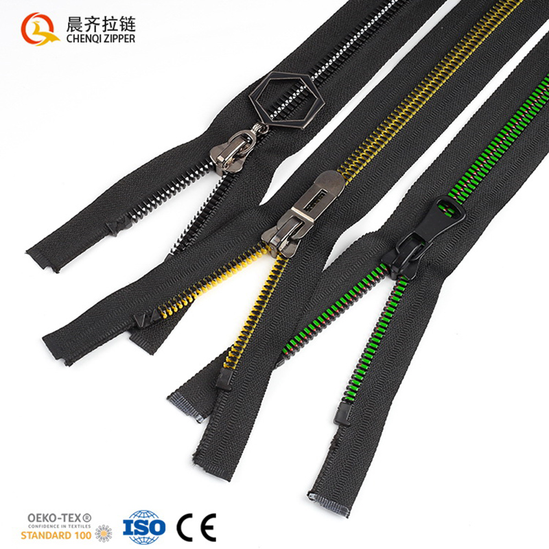 8#树脂玉米牙过油3款羽绒服棉衣包包塑钢单开拉链