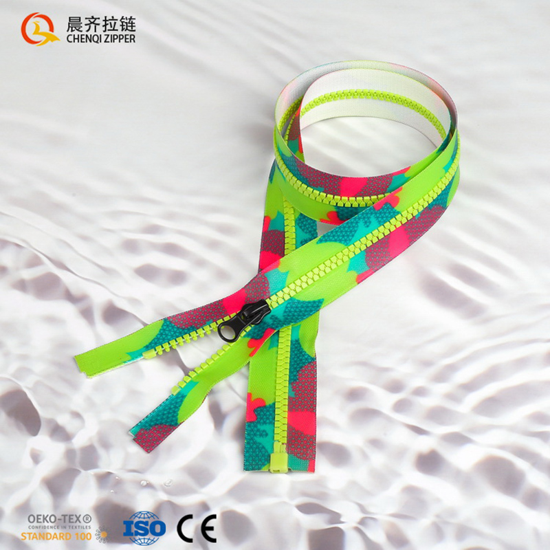 5# resin camouflage waterproof zipper camouflage clothing, outdoor clothing, windbreaker, hiking bag factory direct sales, zipper customization Item Picture