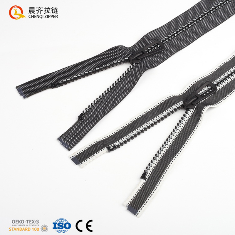 5# resin aircraft teeth special fabric belt teeth oiled, customizable zipper Specification image