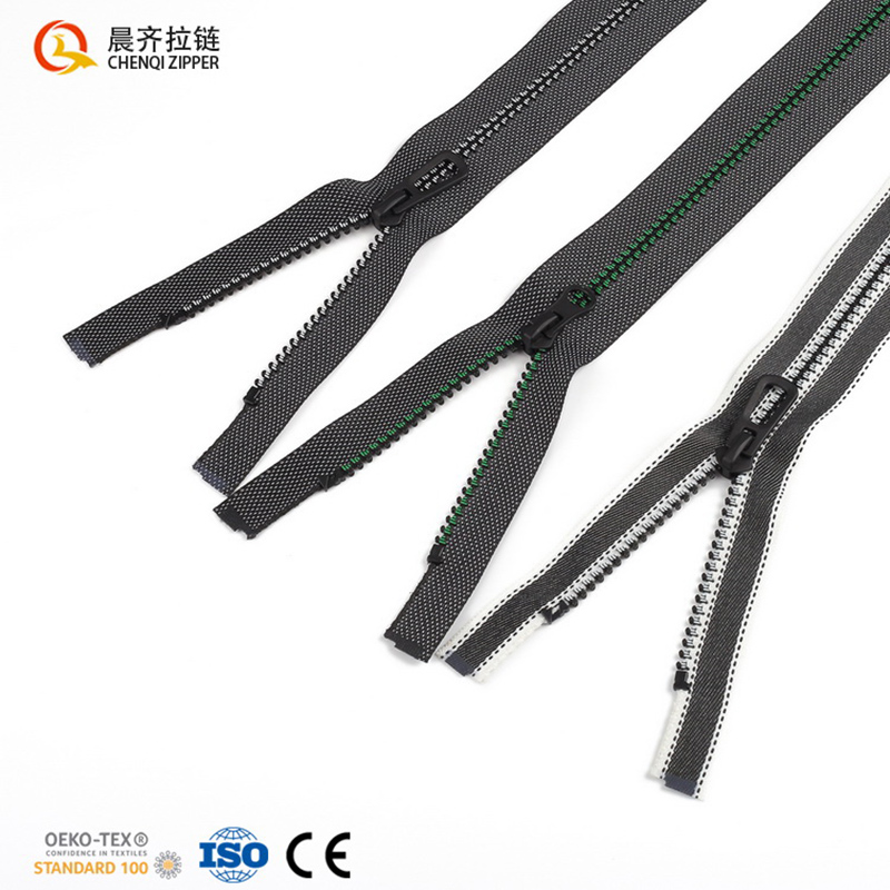 5# resin aircraft teeth special fabric belt teeth oiled, customizable zipper Application Scenario