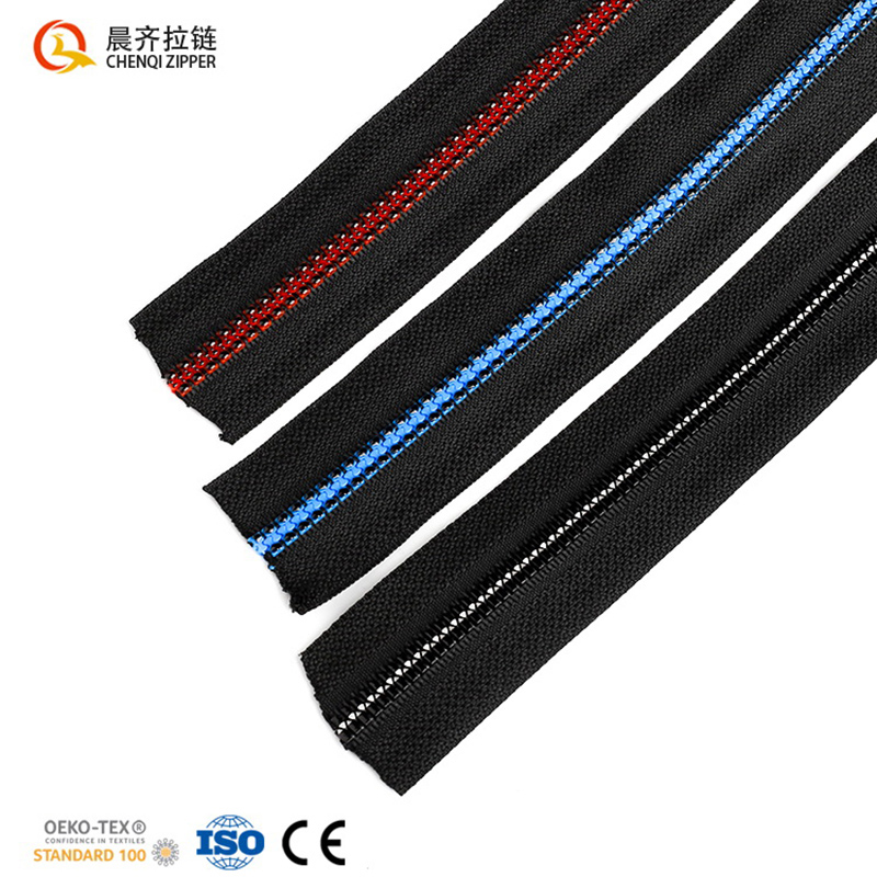 Plastic zippers, colored resin zippers, fashionable cotton jackets, down jackets, fashionable bags, personalized customization, and replaceable pull tabs Item Picture
