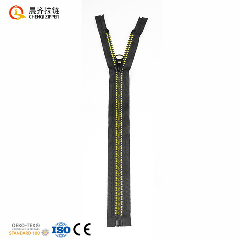 塑料拉链/8#树脂拉链/单开塑钢拉链细节图