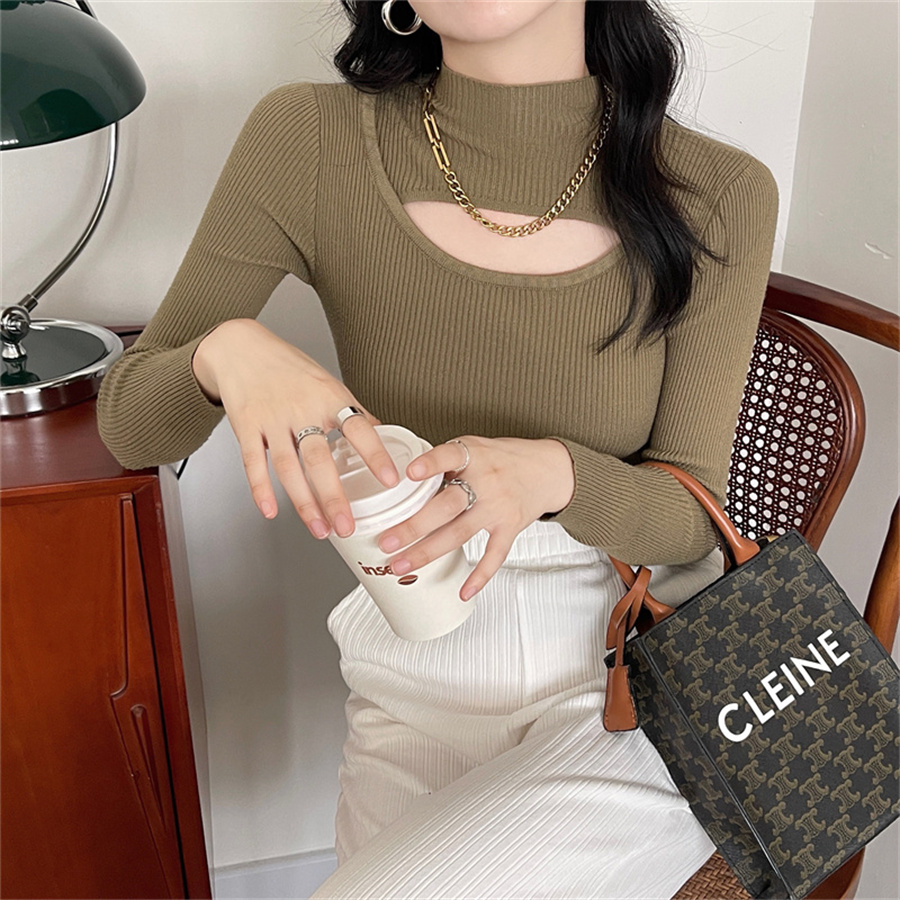 春季新款韩版御寒保暖修身气质毛衣纯色百搭薄款长款开衫修身长袖针织衫女40