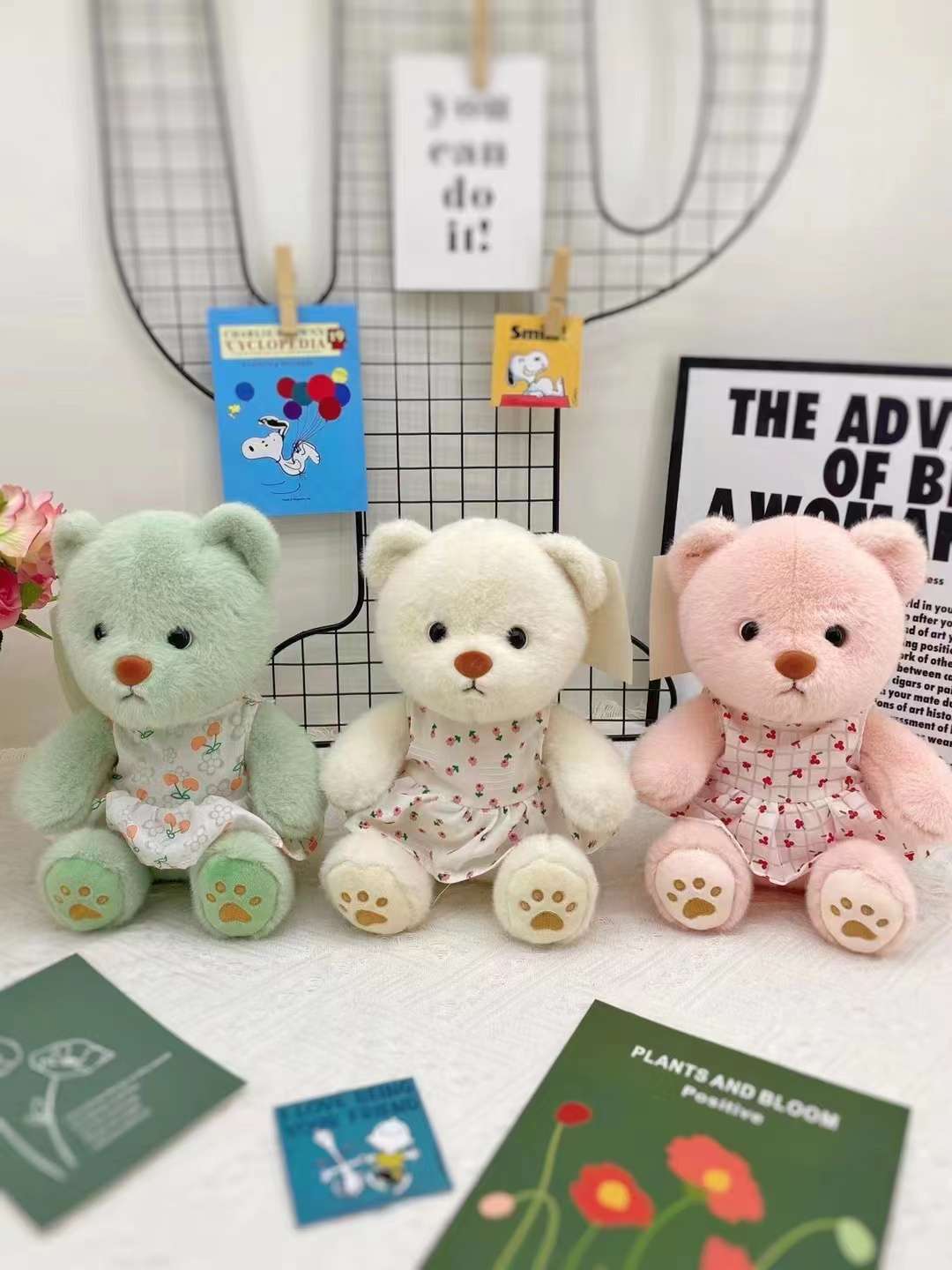 8-inch dress bear plush doll, plush toy, claw machine doll, cute doll wholesale