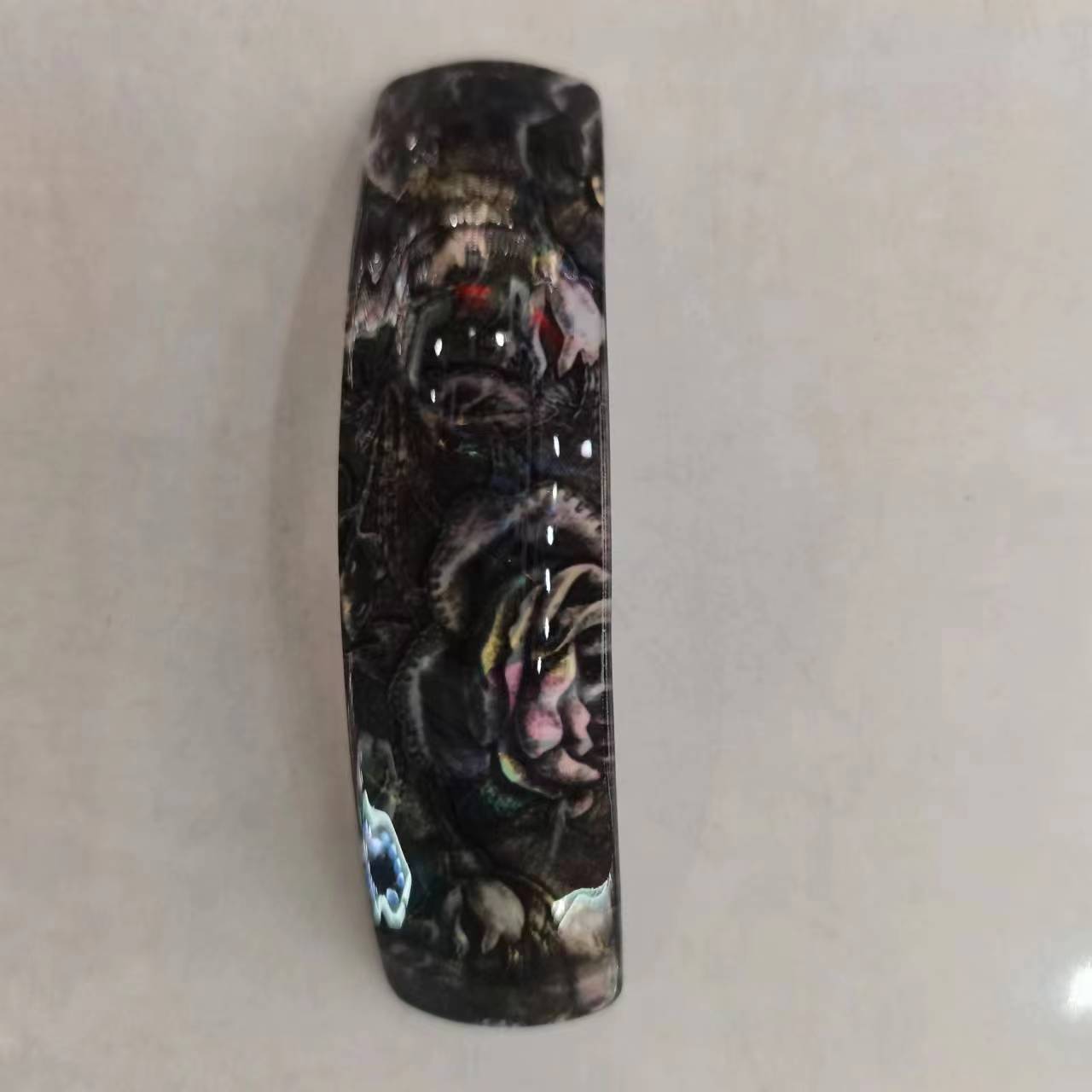 [伊莎饰品]  亚克力材质时尚 流行 气质 简约风 一字夹 发夹 弹簧夹 中号头饰{12个装 }  产品型号：217