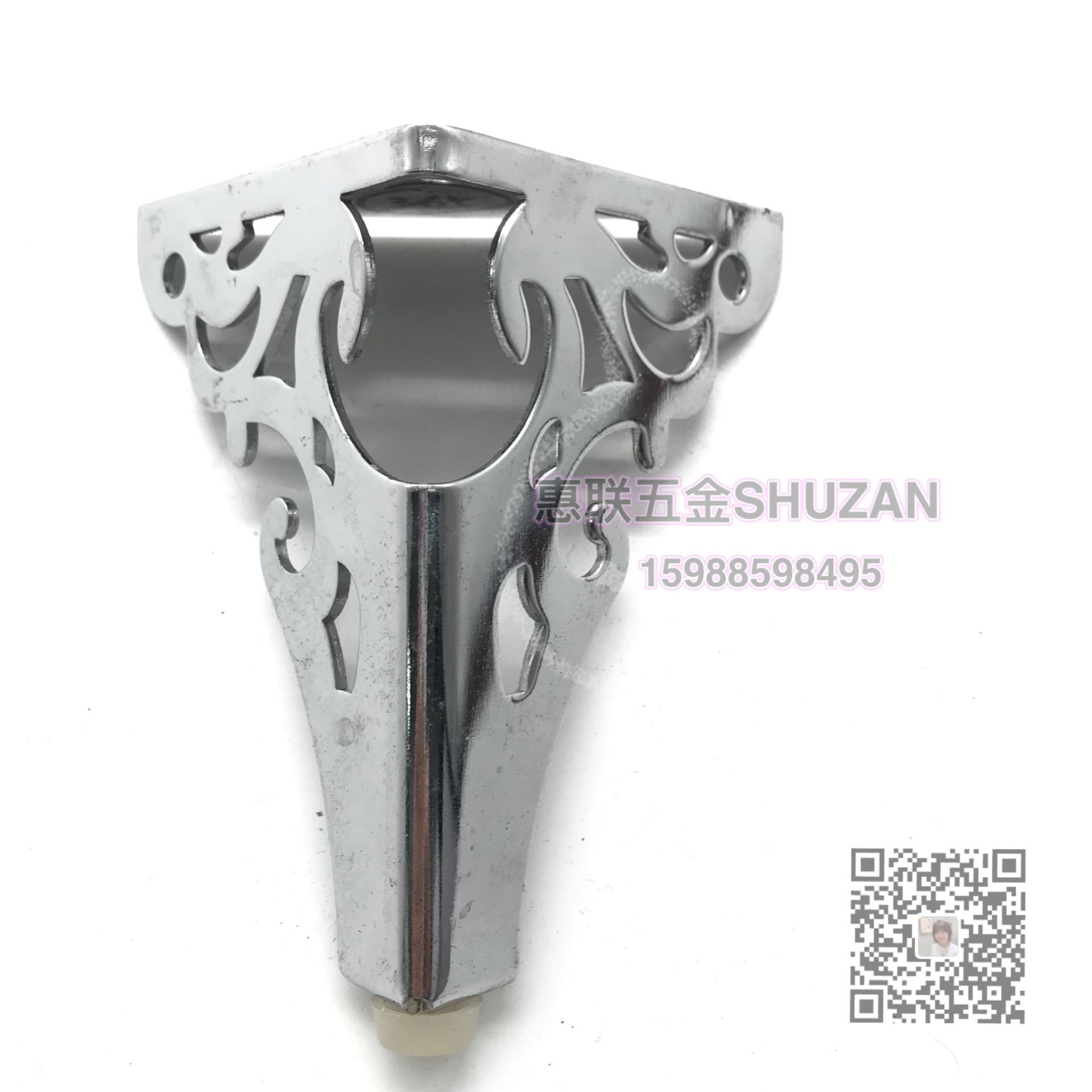 Shuzan Quanyou Home Furnishing Invisible reinforcement stainless steel inclined cone tube legs Sofa legs Furniture support coffee table bathroom cabinet legs hardware accessories foot couches Item Picture