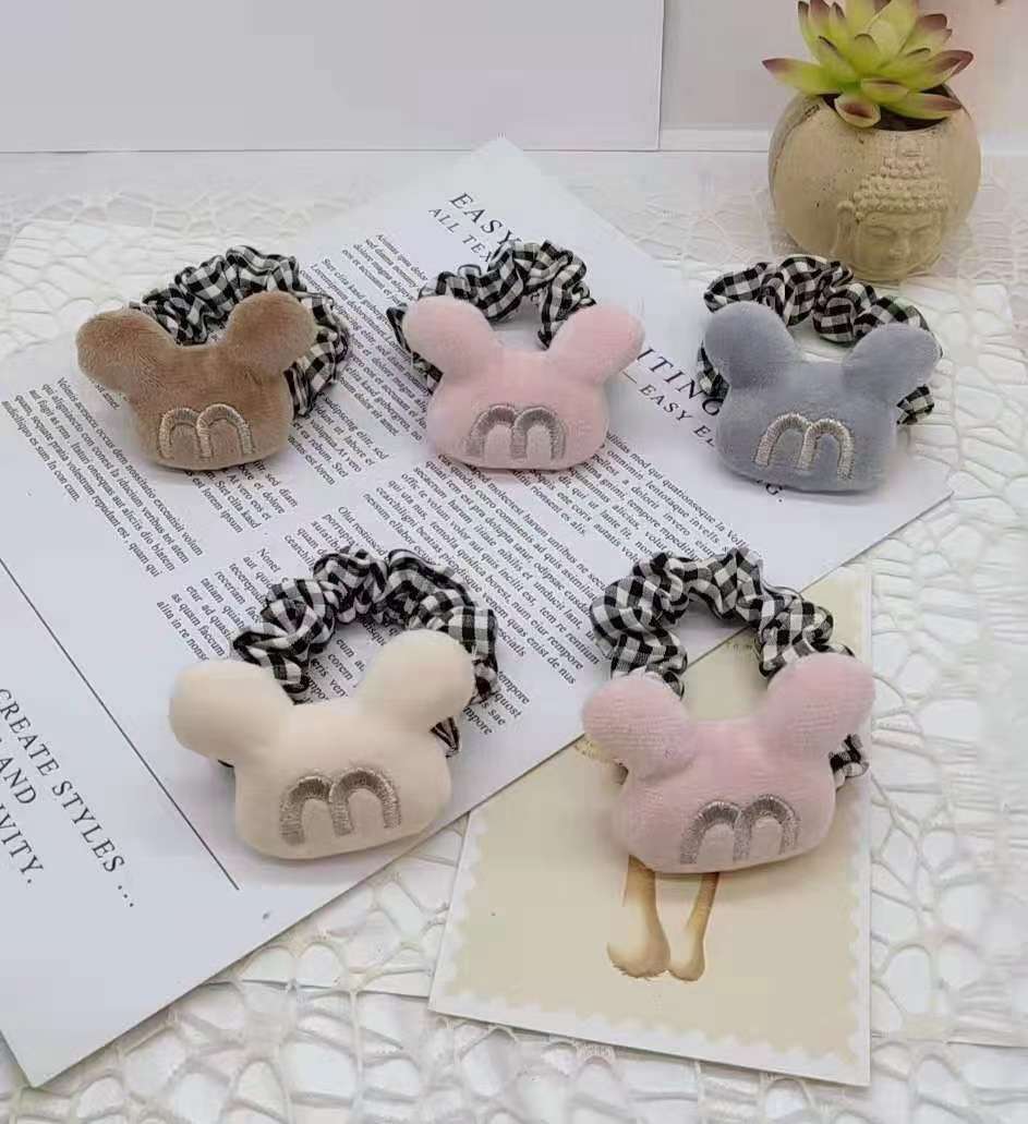 Jiarui Baby 2022 New Large Intestine Hair Band Plush Cartoon Hair Band