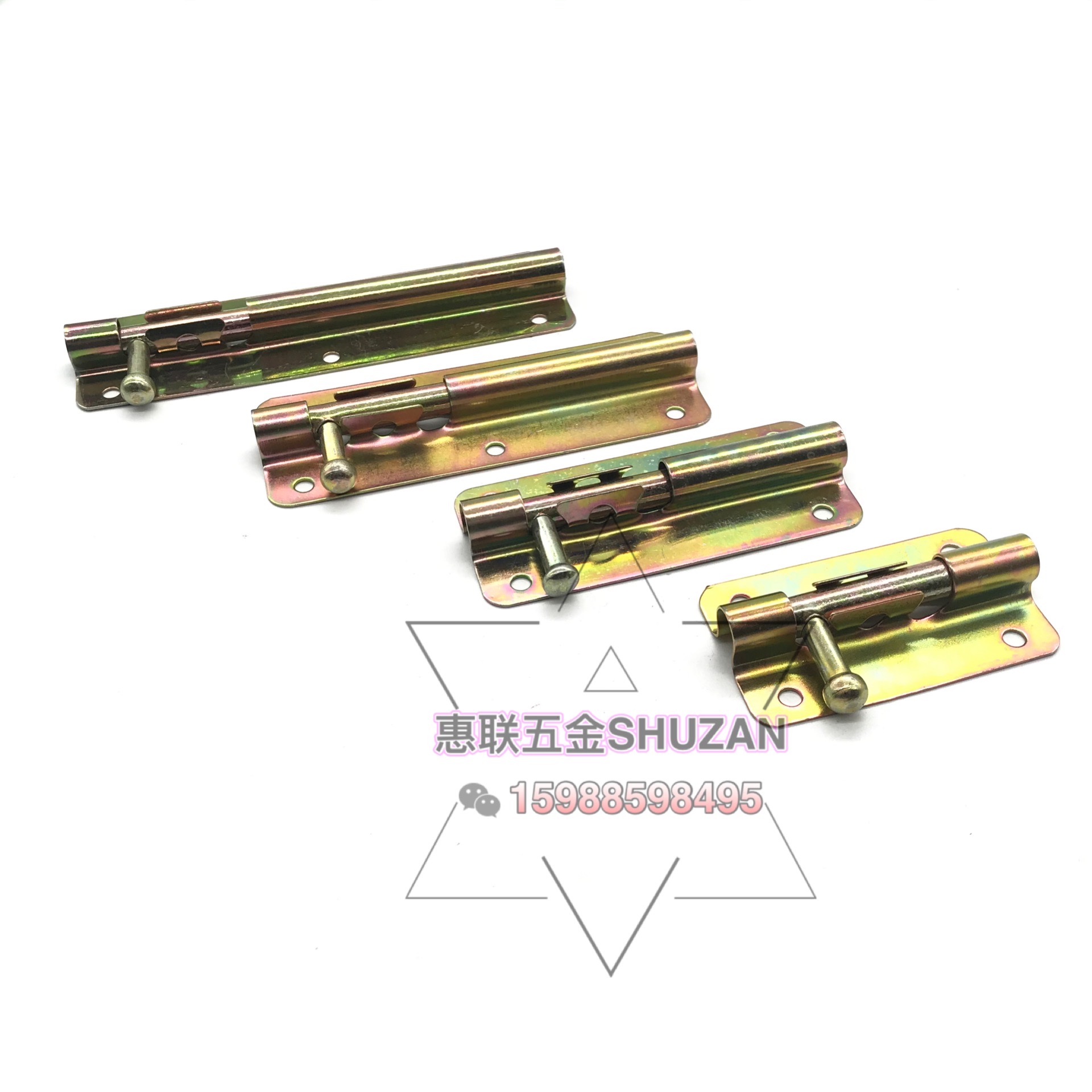 Shuzan 304 stainless steel heavy-duty thickened color zinc latch, special latch lock for double door of mother and child, dust cover Application Scenario