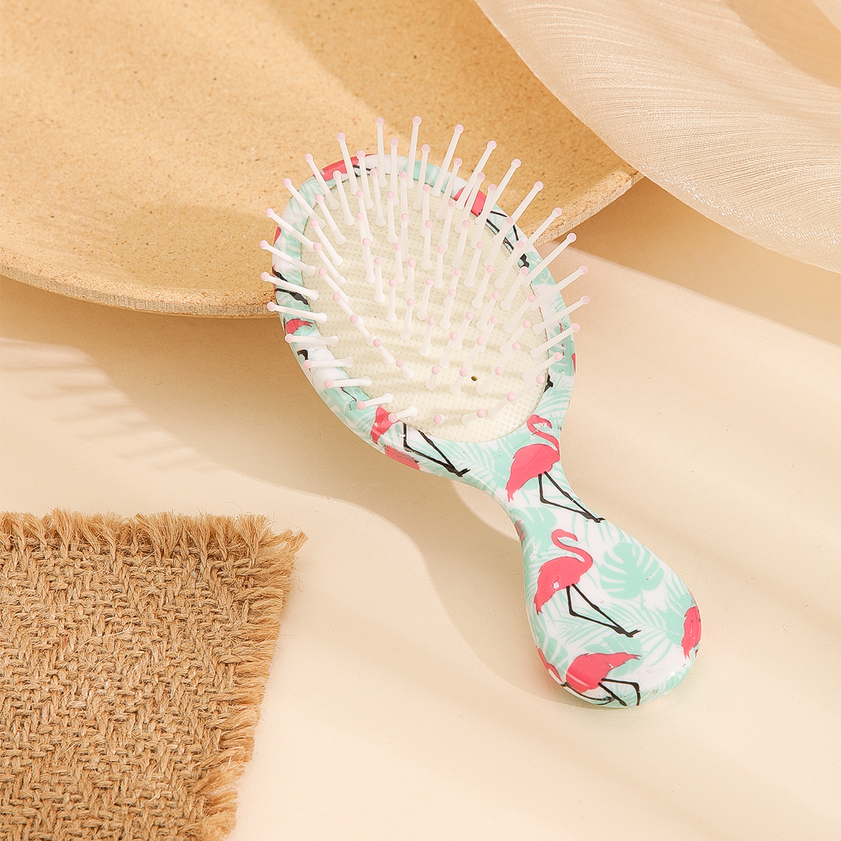 The small and mini airbag comb for women is not harmful to the scalp. It is a plastic comb and a cute cartoon airbag comb