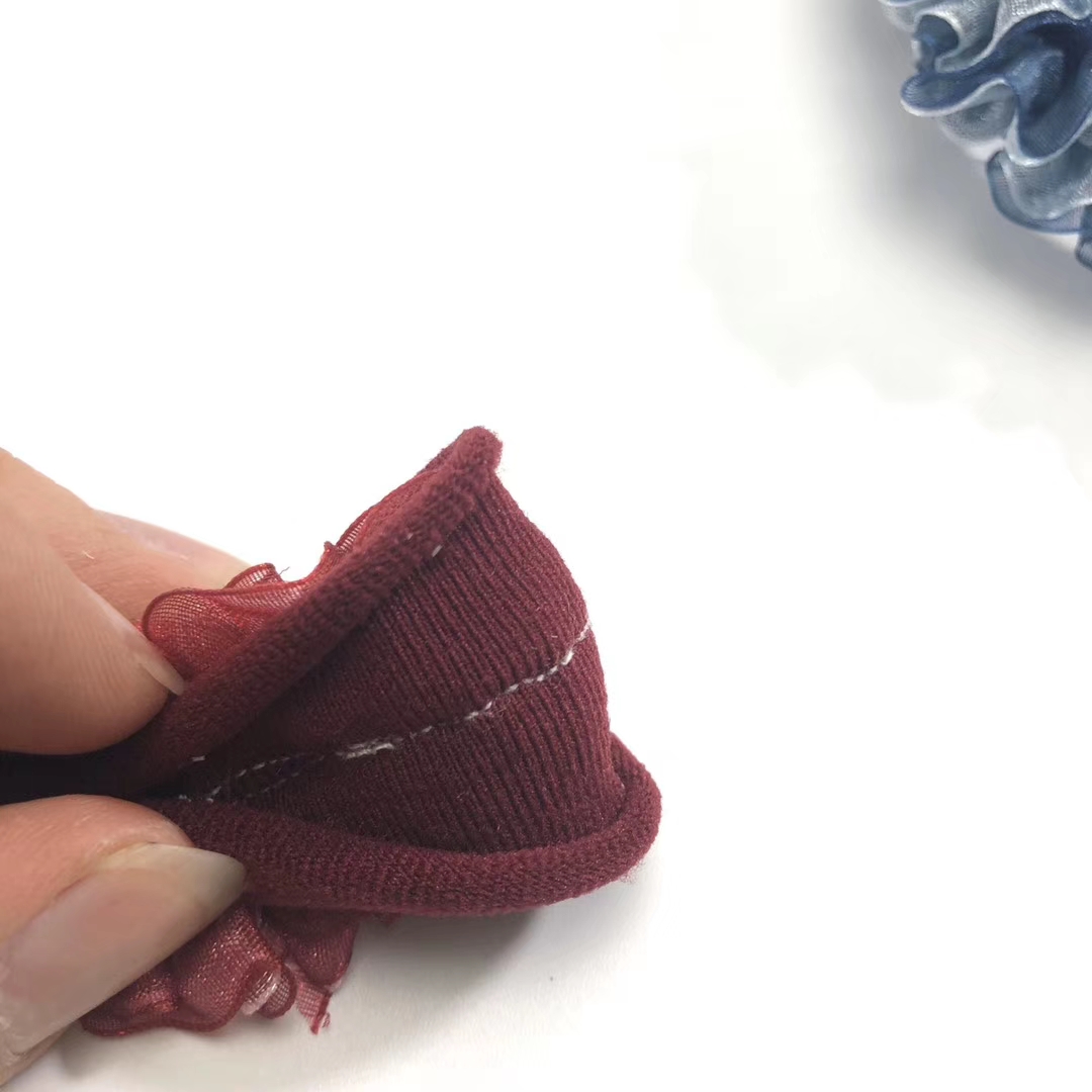 Hot-selling large double-layer yarn leather band hair accessory set for 100 pieces Application Scenario