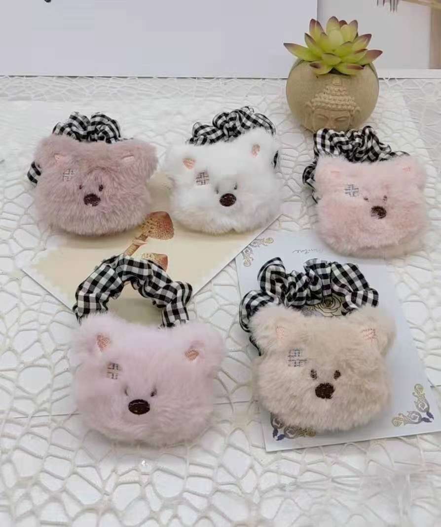 Jiarui Baby 2022 New Large Intestine Hair Band Plush Cartoon Hair Band Specification image