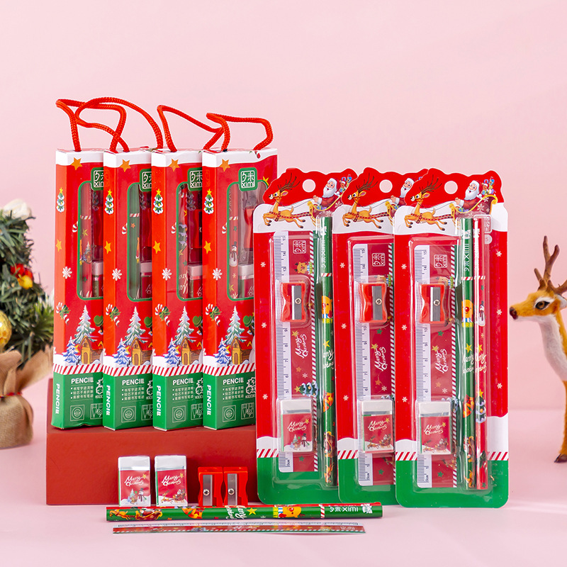 Stationery gift box set, Christmas gifts for primary school students and children, birthday sharing gifts for kindergarten kids, pencil set details Picture