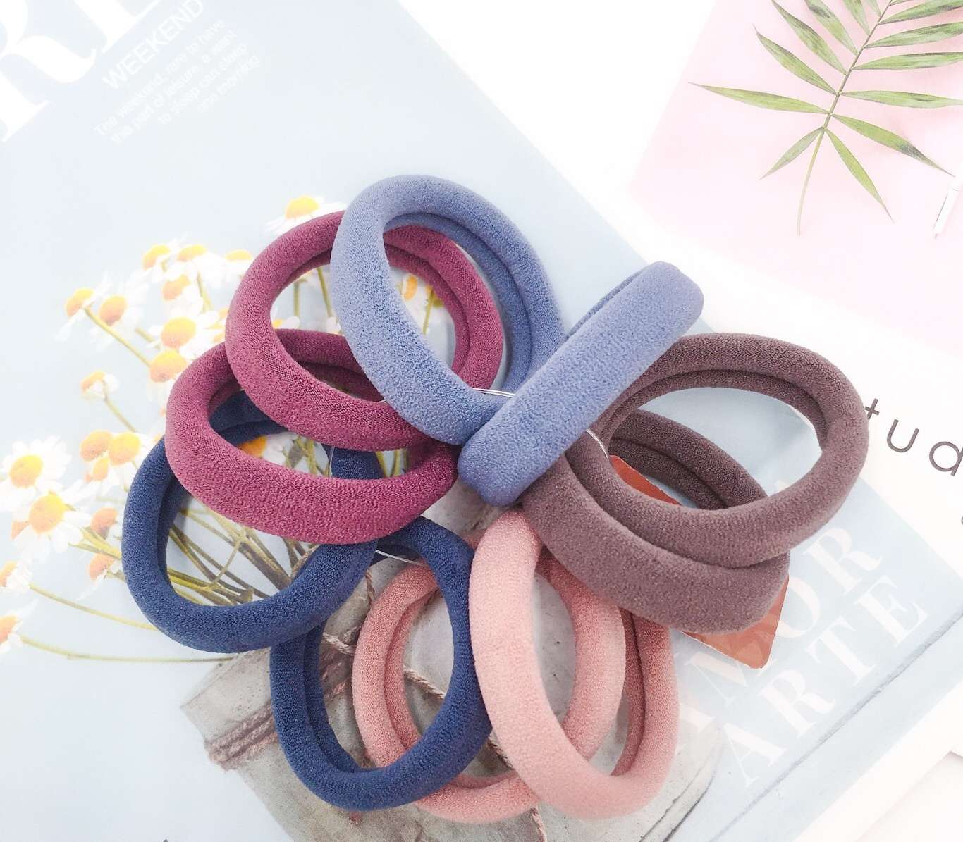 Small Korean-style color 10-piece string of small rubber band children's hair band Wenying accessories Specification image
