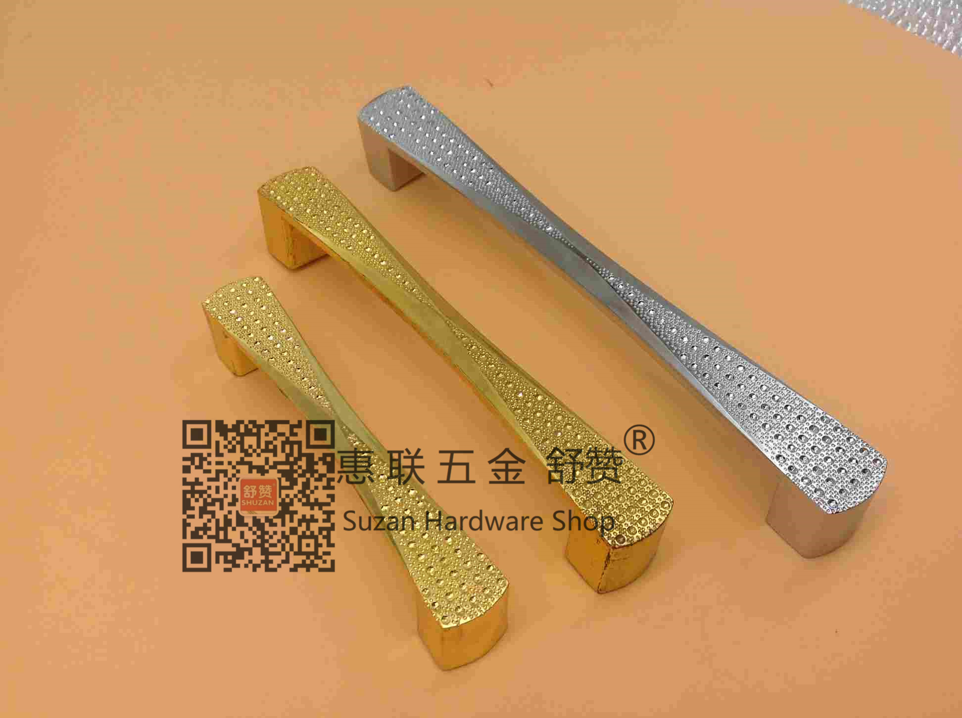 Shuzan high-end brand Nordic gold drawer handles, modern simple and light luxury style cabinet door handles, shoe cabinet door handles details Picture