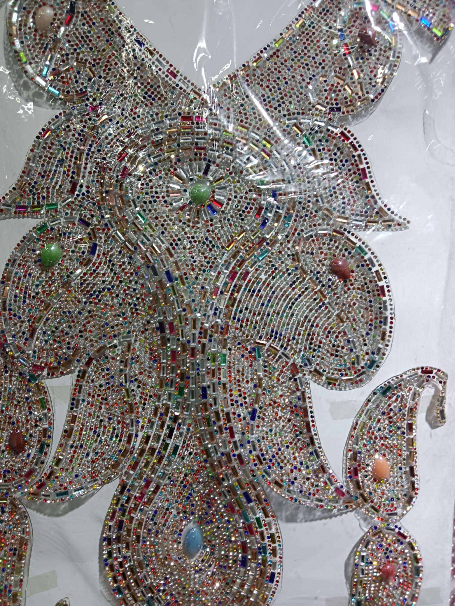 厂家直销叶子钻烫钻辅料服装混彩十长条