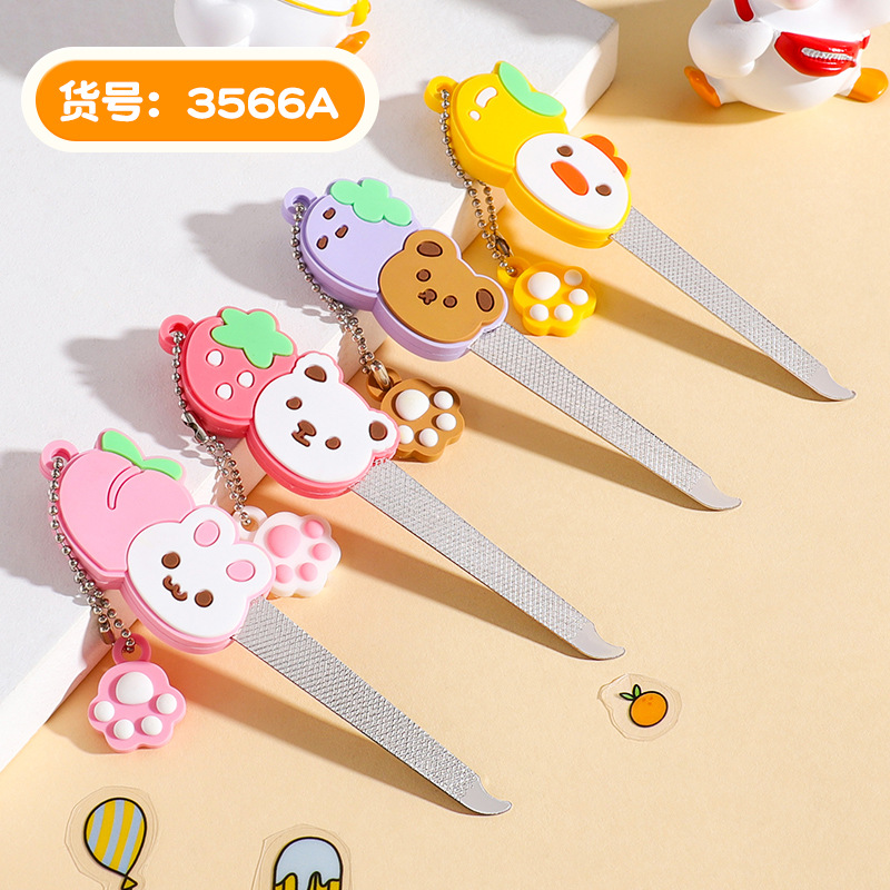 包包寳 Cartoon cute 3D doll stainless steel nail file 3566