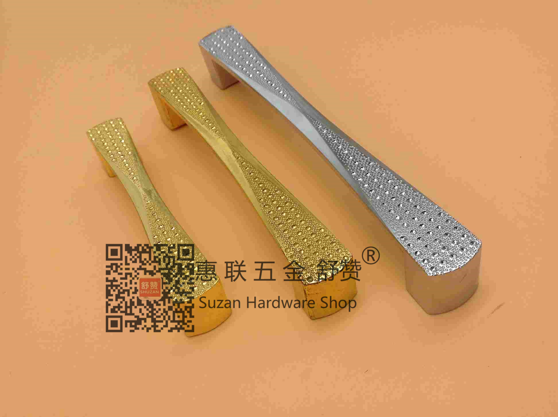 Shuzan high-end brand Nordic gold drawer handles, modern simple and light luxury style cabinet door handles, shoe cabinet door handles Item Picture