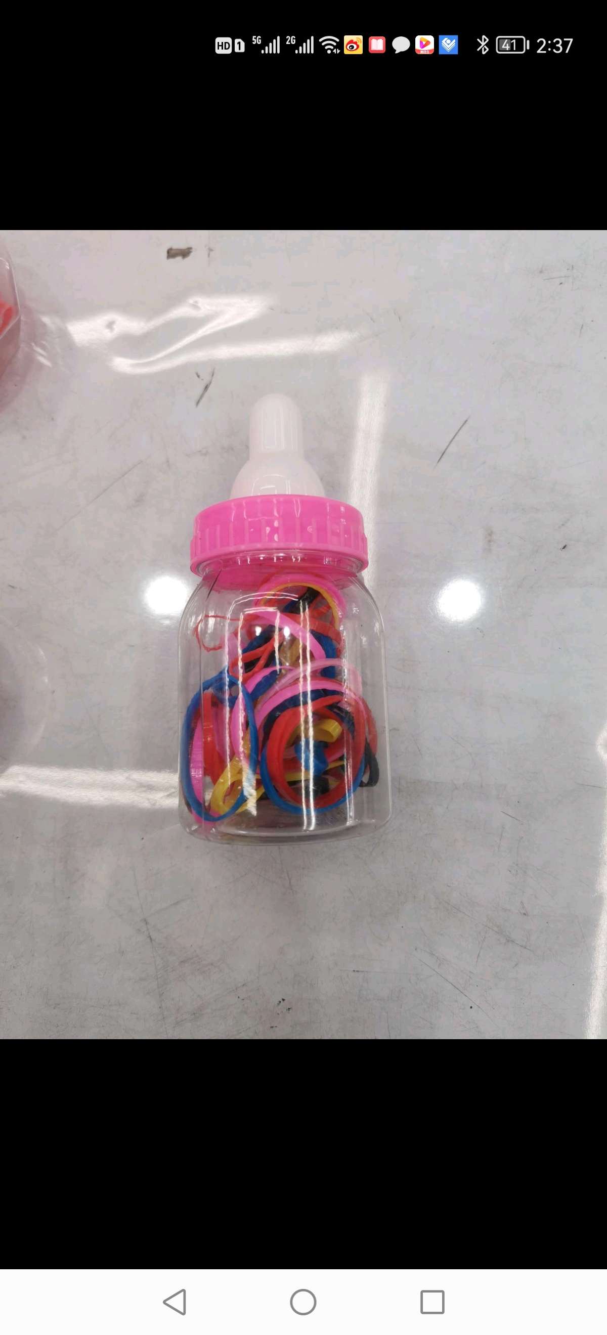 爆款小奶瓶普色大圈皮筋
