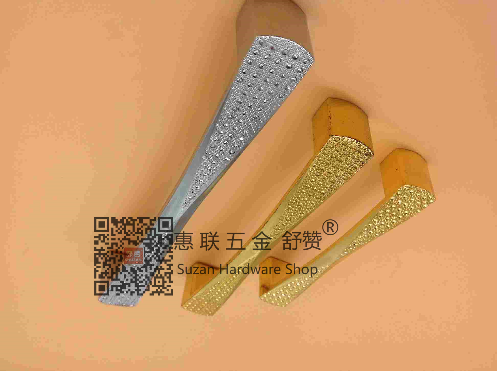 Shuzan high-end brand Nordic gold drawer handles, modern simple and light luxury style cabinet door handles, shoe cabinet door handles