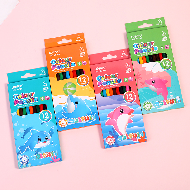 weibo Weibo Wood Oil 12-color lead Set Children's art Drawing, Drawing, doodling, Coloring, Bright and vivid details Picture